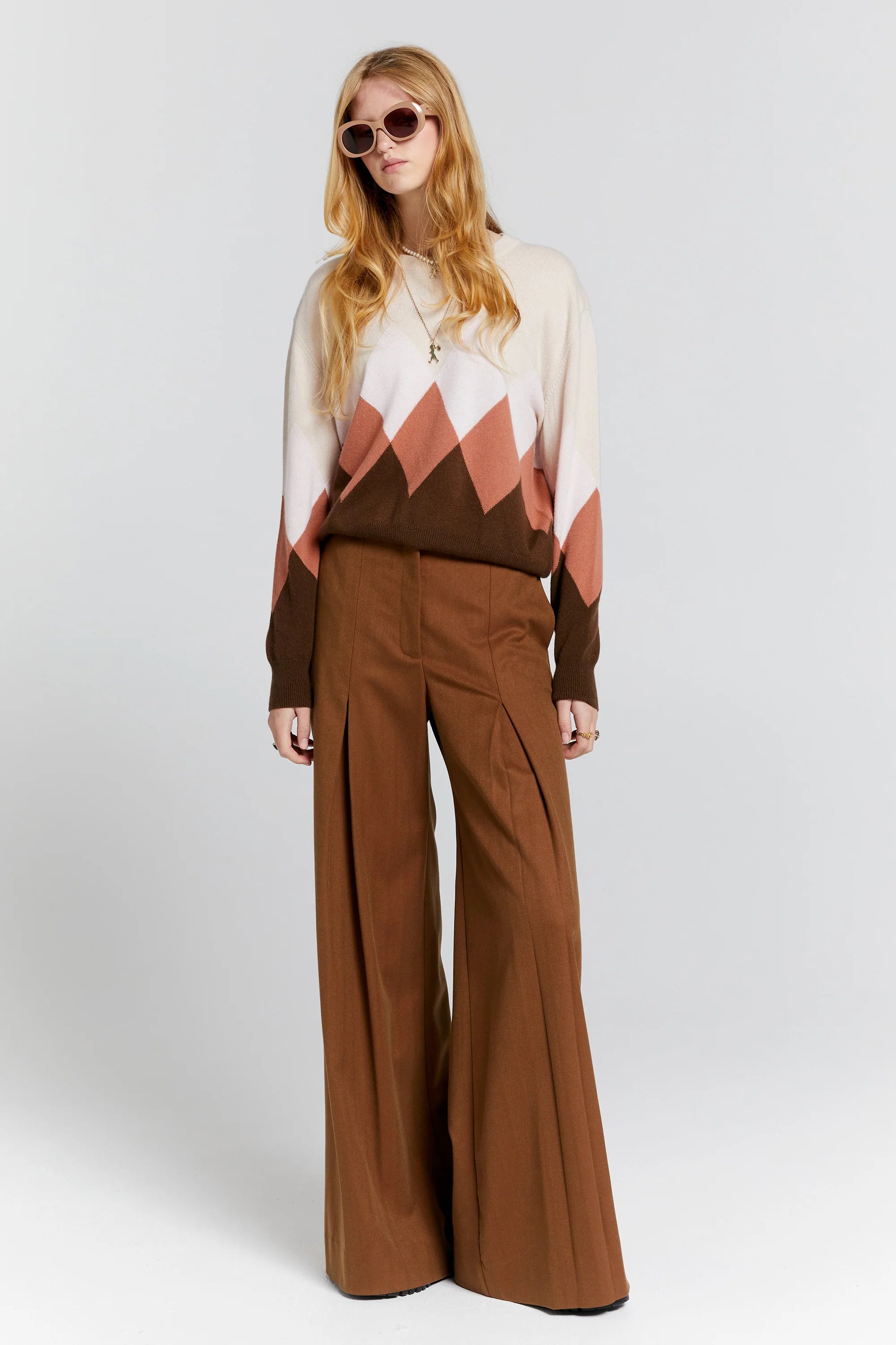 Karen Walker Classic Cashmere Sweater // Autumn Argyle