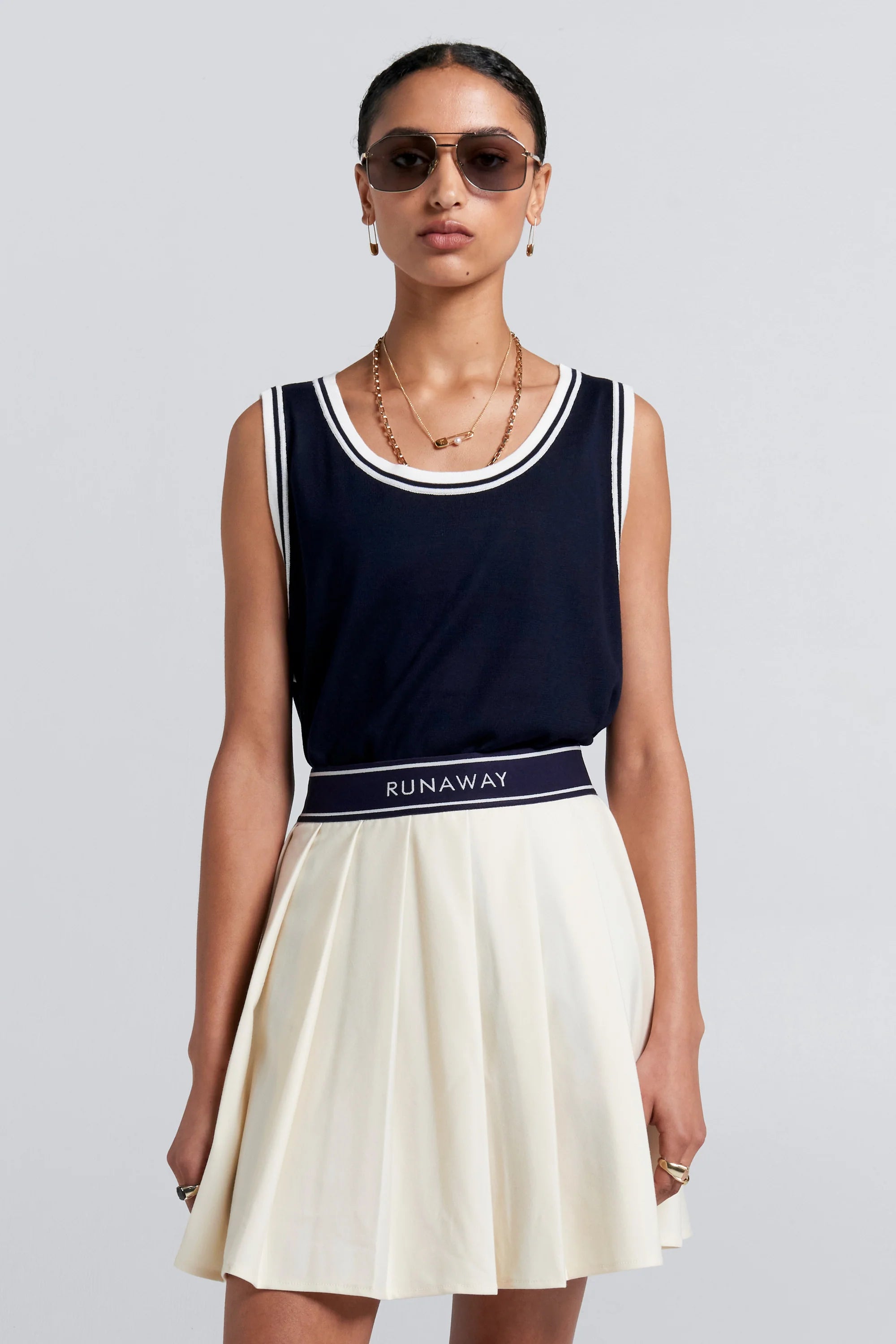 Karen Walker Relax Knit Tank // Navy