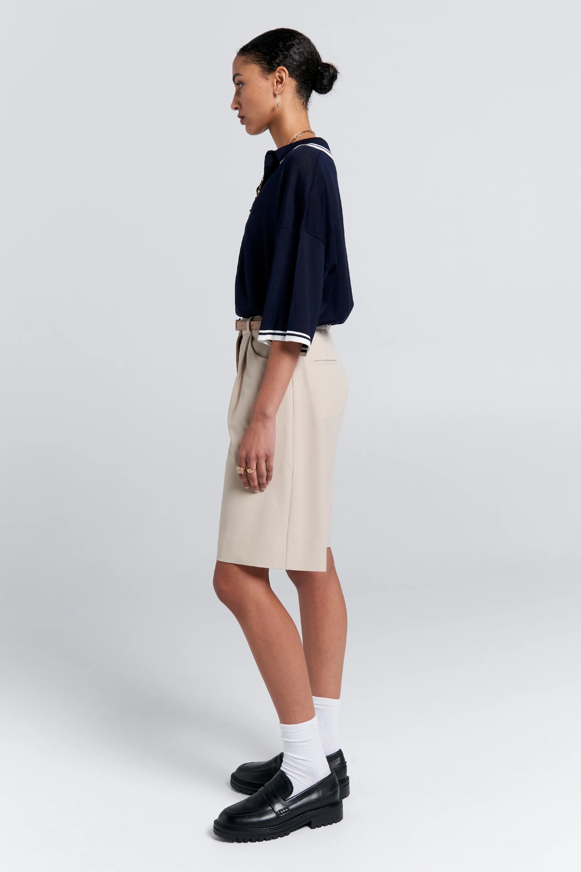 Karen Walker Relax Knit Polo // Navy