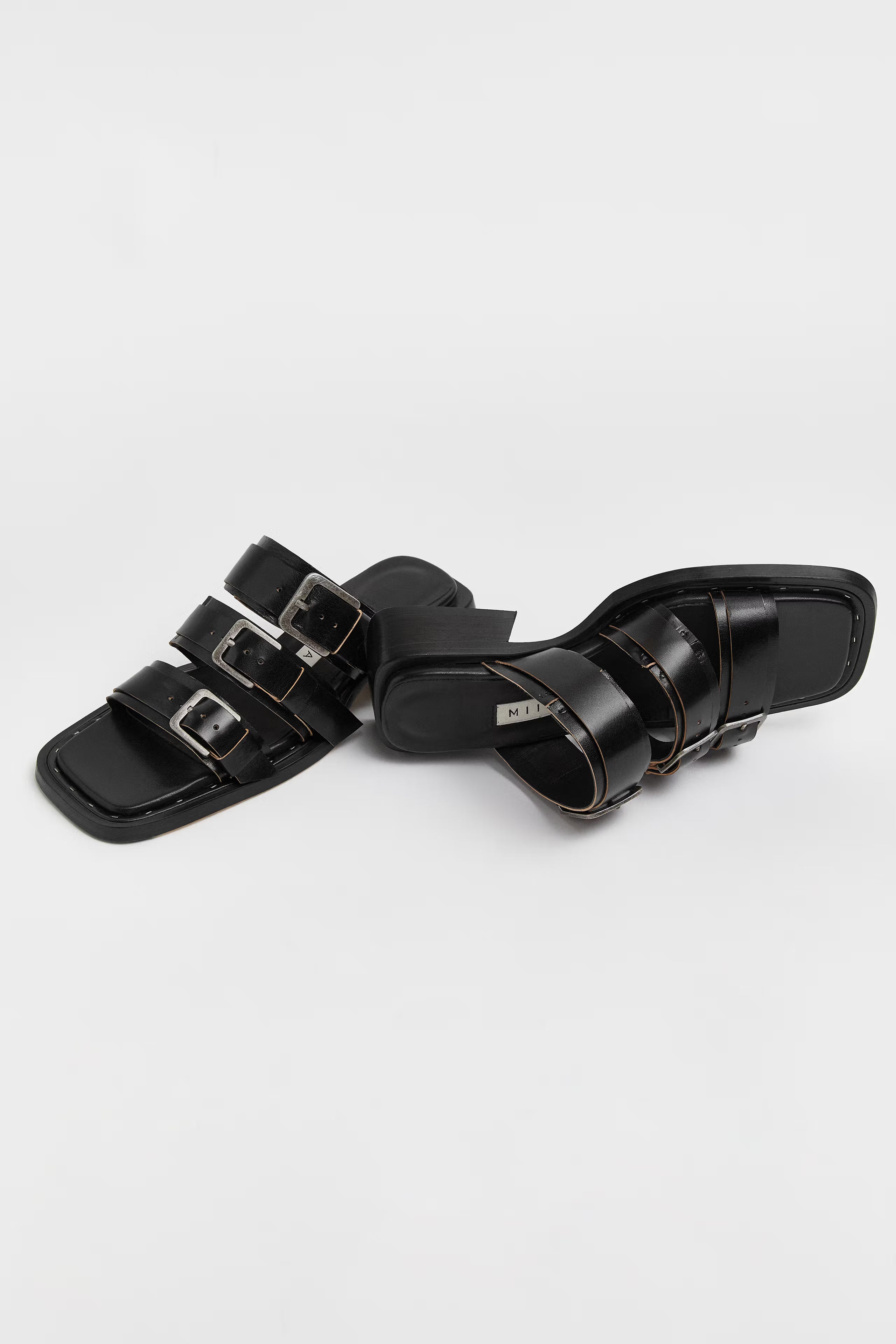 Miista Lordette Buckled Sandals // Black