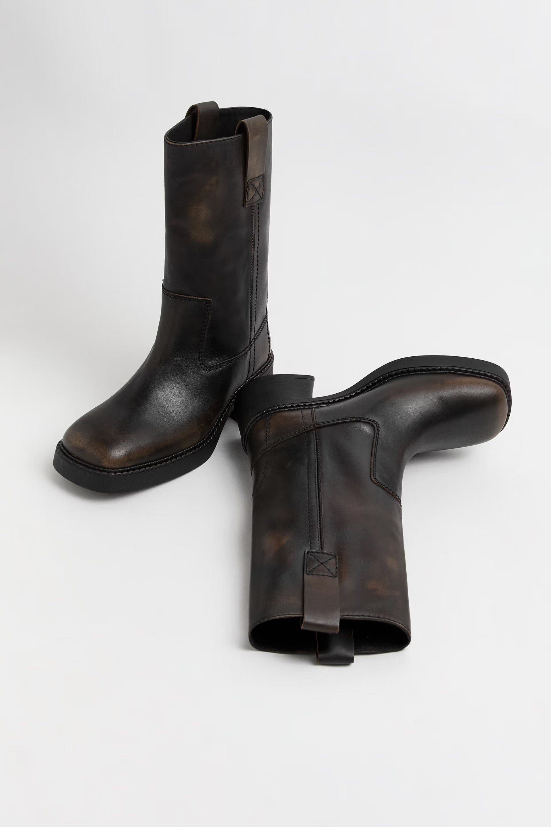 Miista Inaya Brushed Ankle Boots // Brown