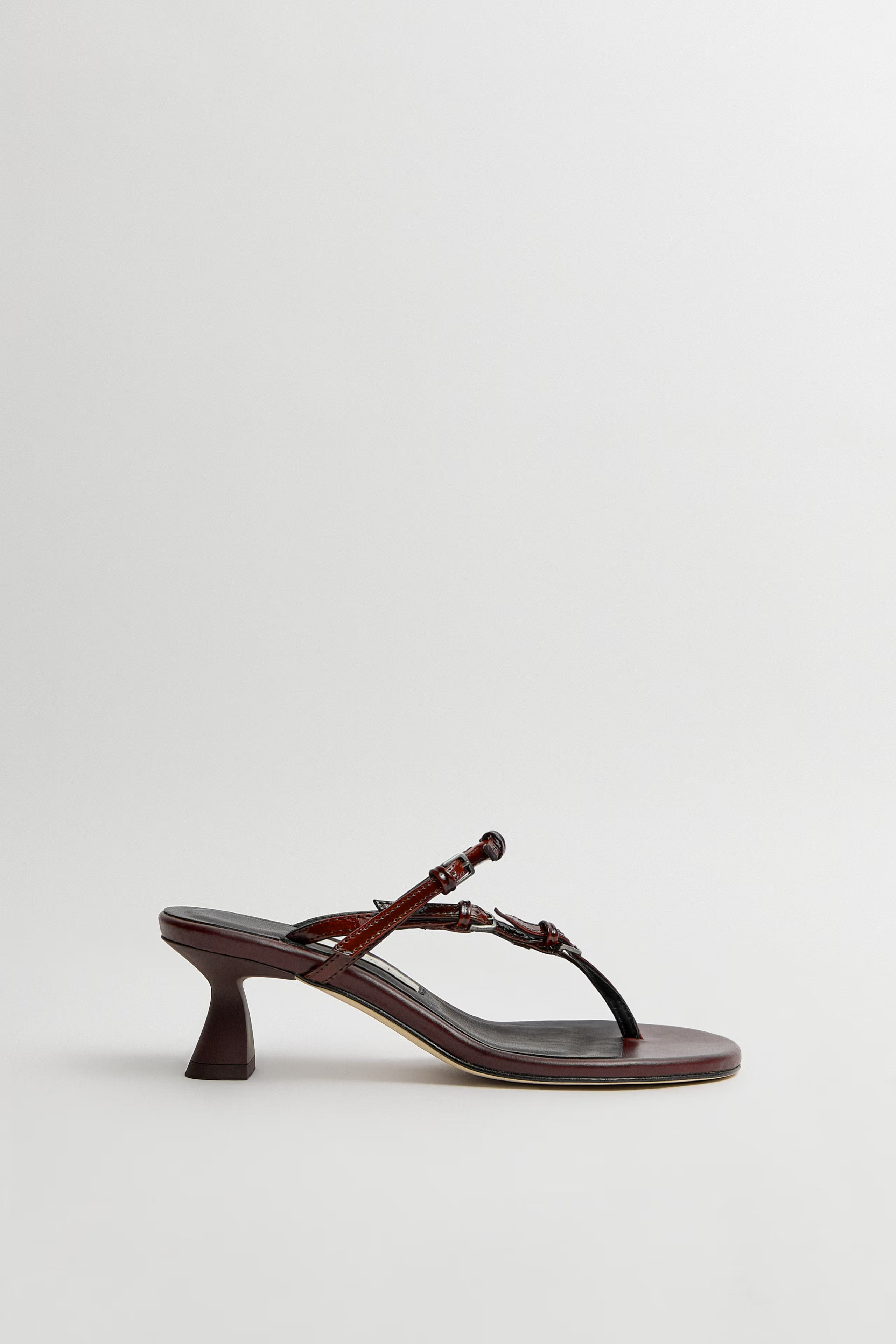 Miista Abisai Mini Buckled Sandals // Burgundy
