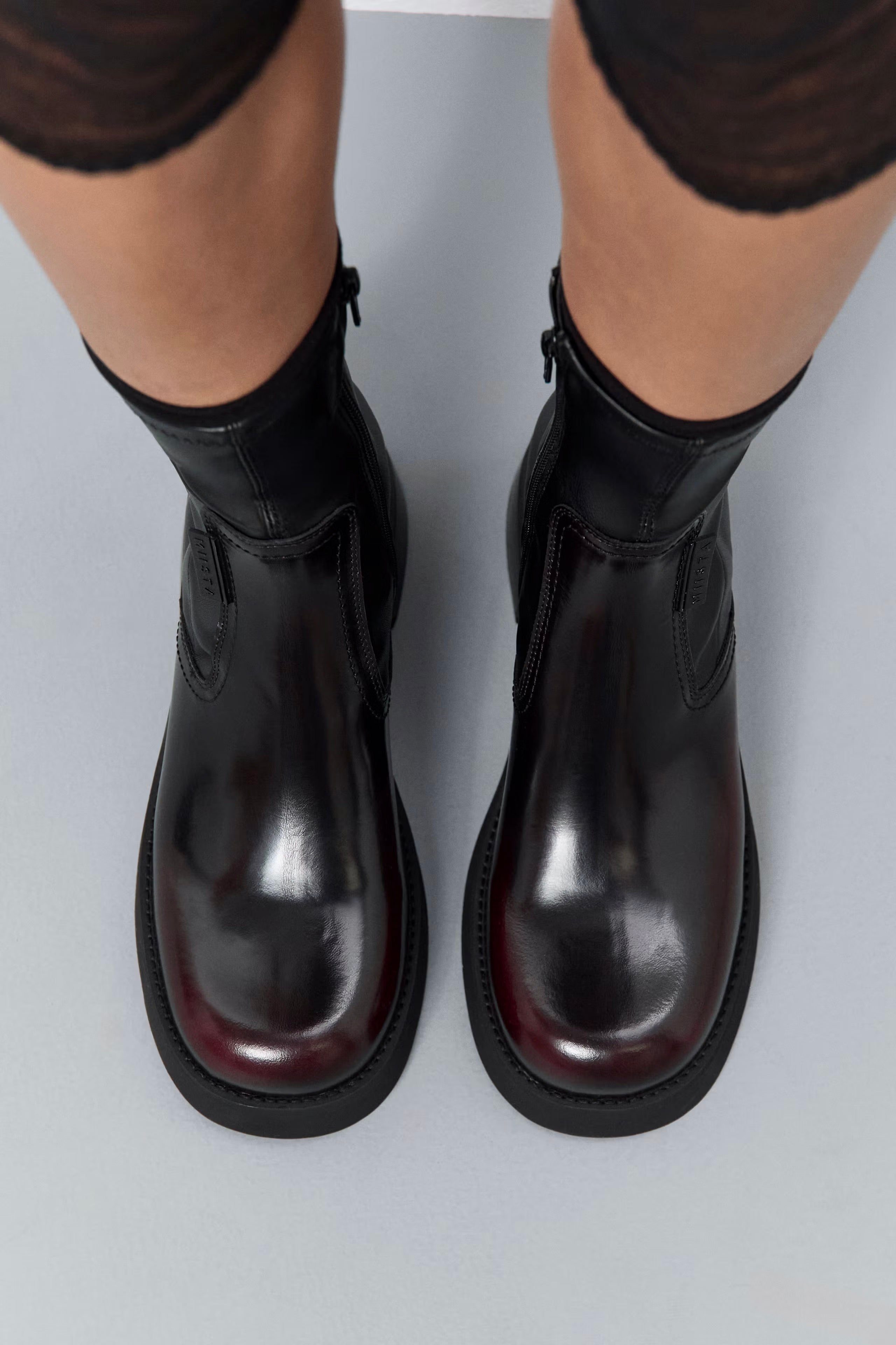 Miista Oliana Ankle Boots // Burgundy Black