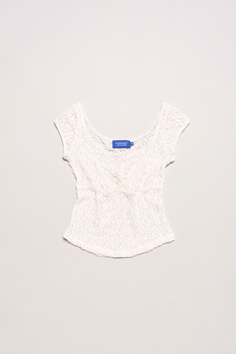 PV Impression Lace Tee // Ivory