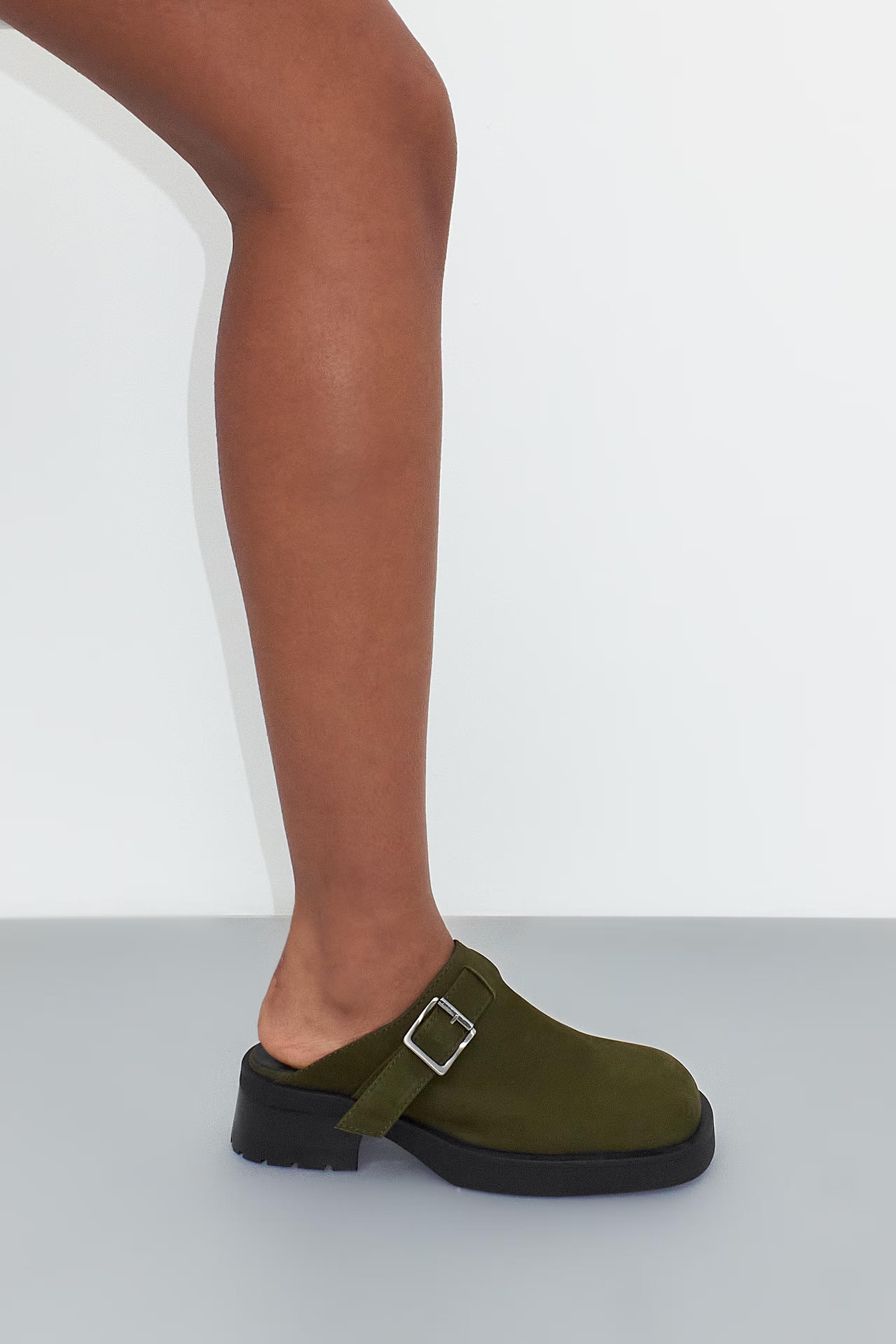Miista Aroa Suede Mules // Khaki