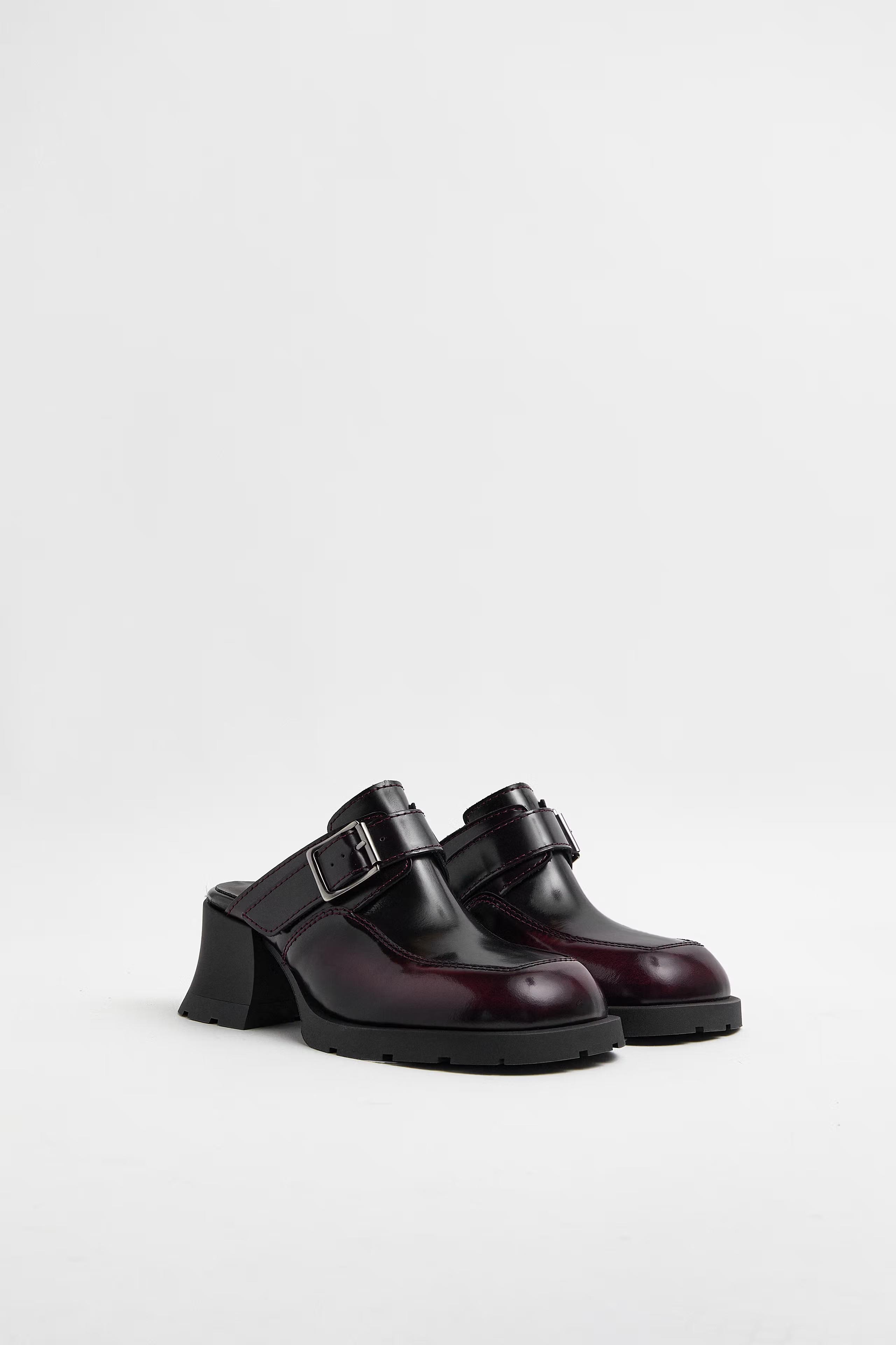 Miista Alanys Buckled Mules // Burgundy