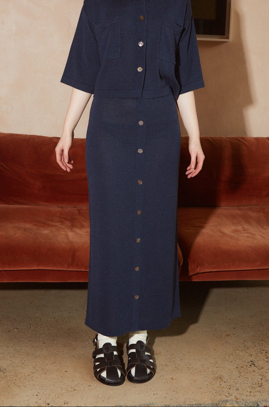 L.F. Markey Allen Skirt // Navy