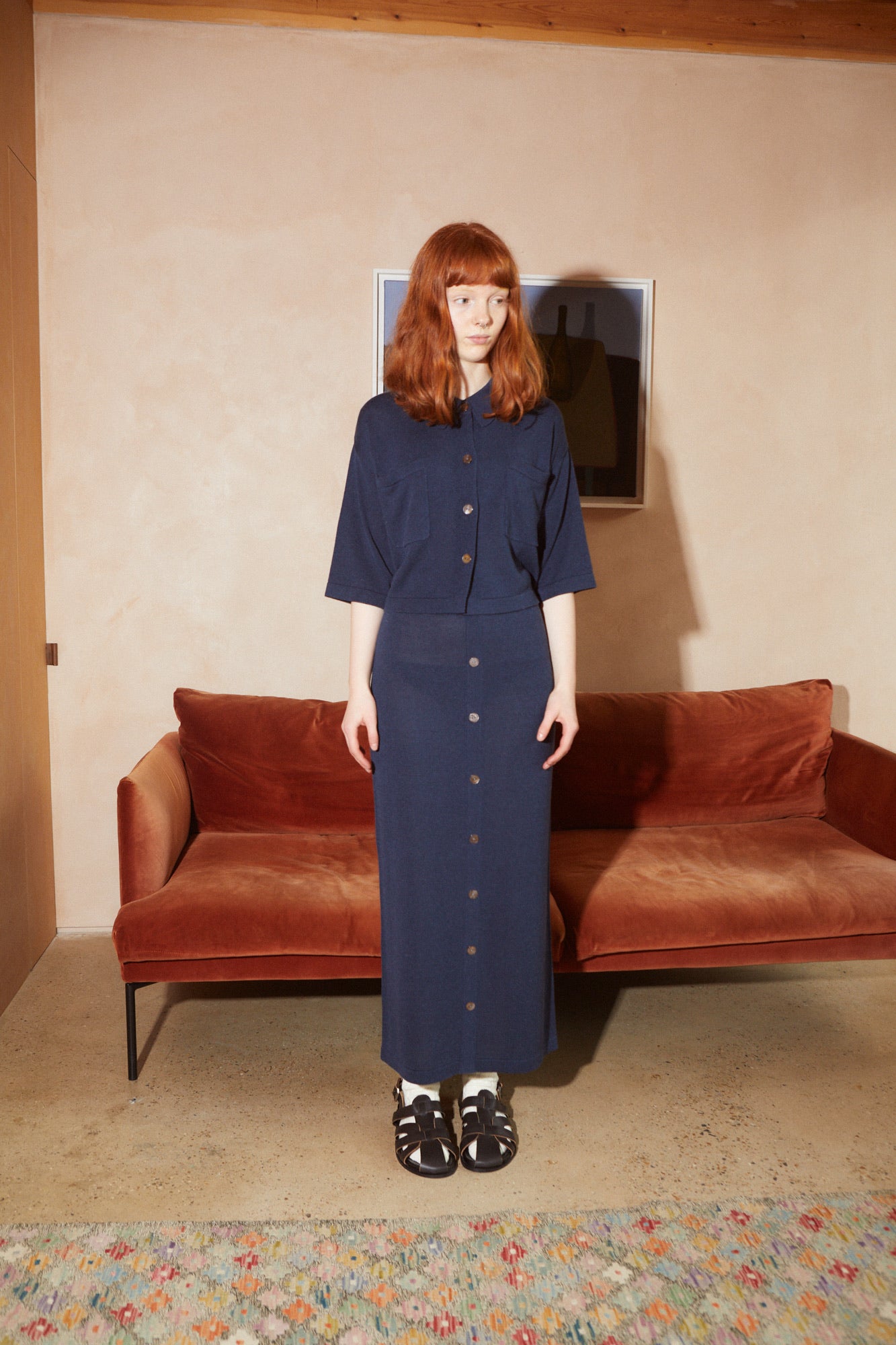 L.F. Markey Allen Skirt // Navy