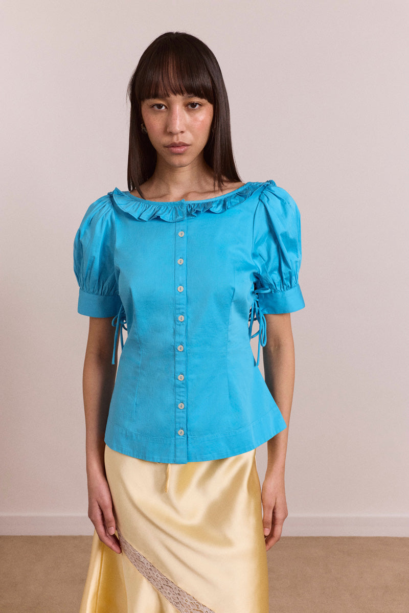 Damson Madder Anke Blouse //River  Blue