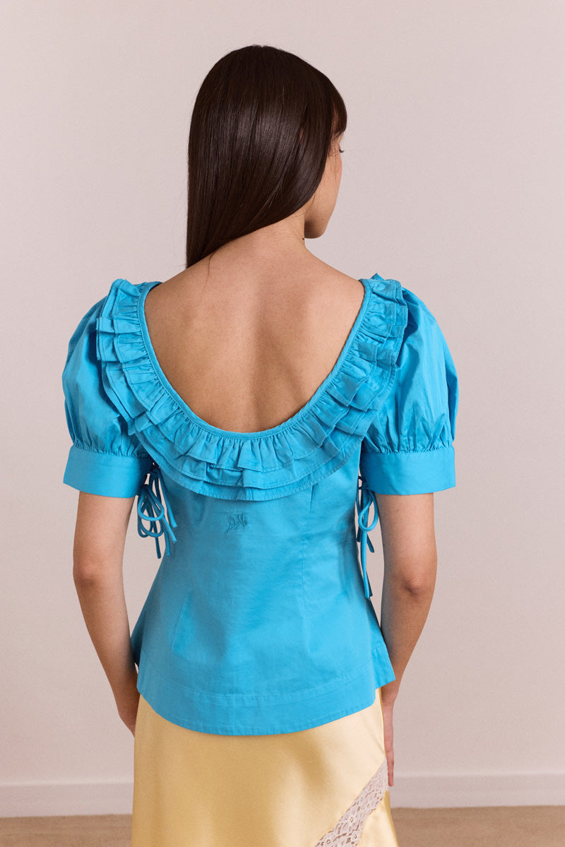 Damson Madder Anke Blouse //River  Blue