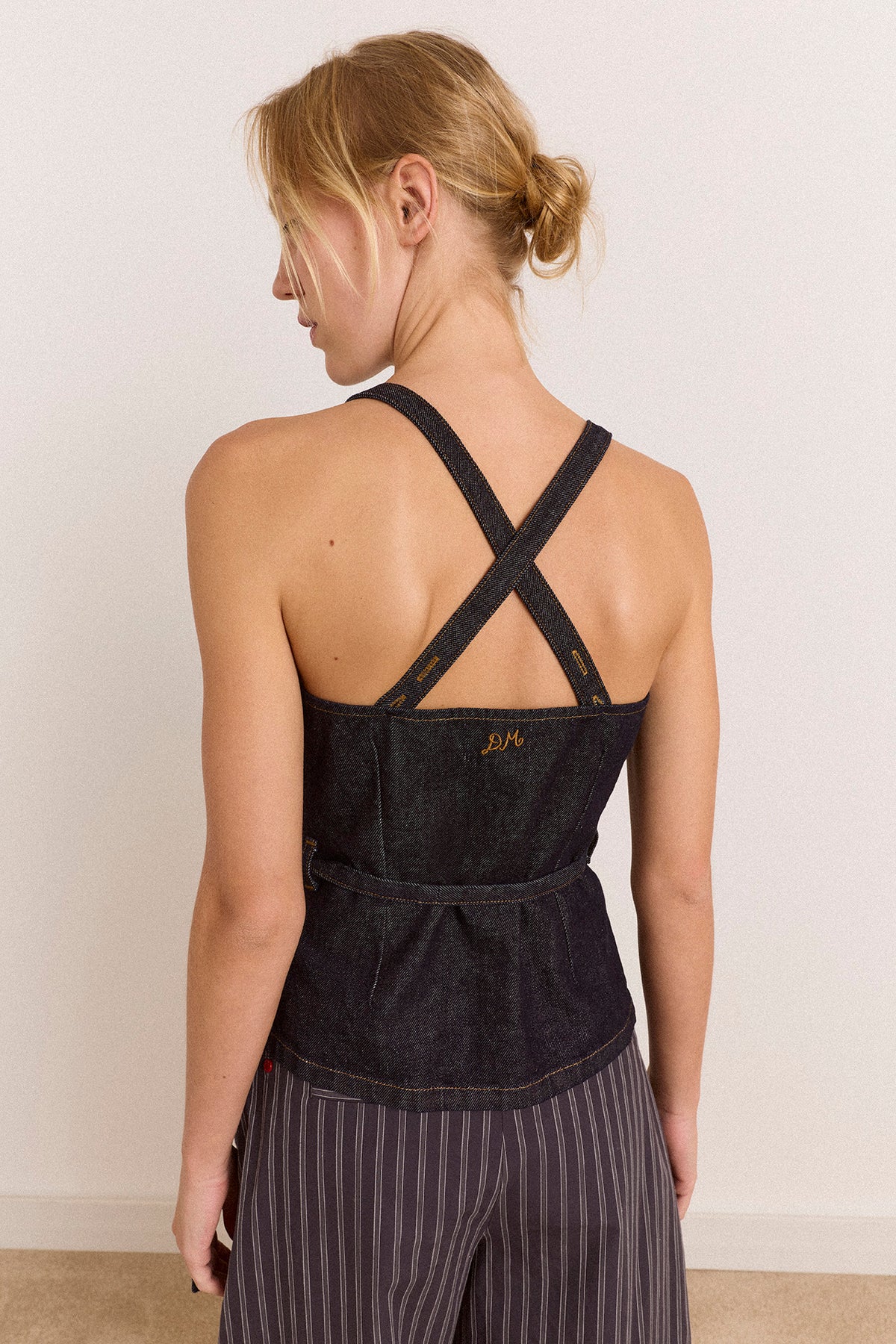 Damson Madder Annabelle Apron Top //  Indigo