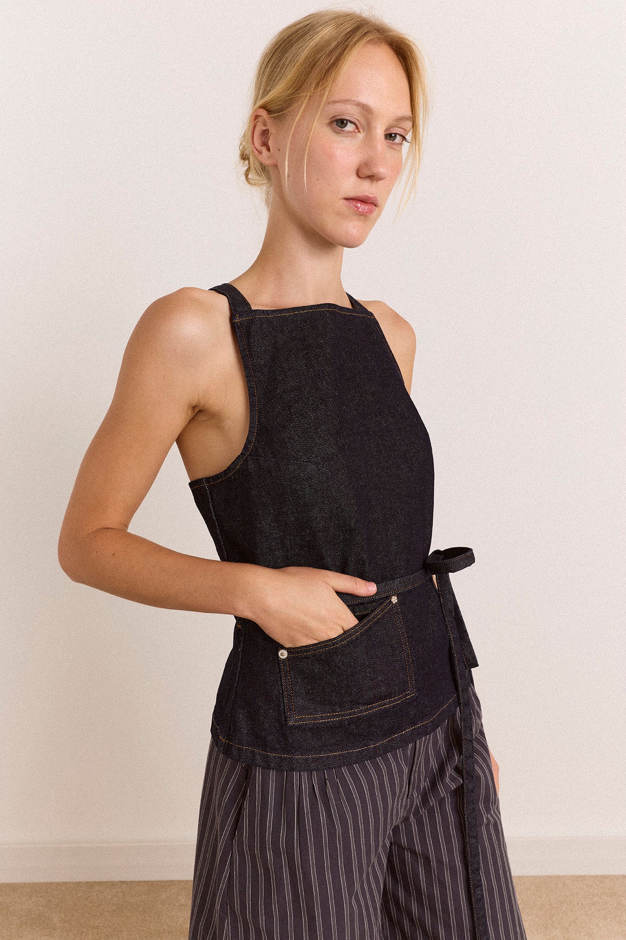 Damson Madder Annabelle Apron Top //  Indigo