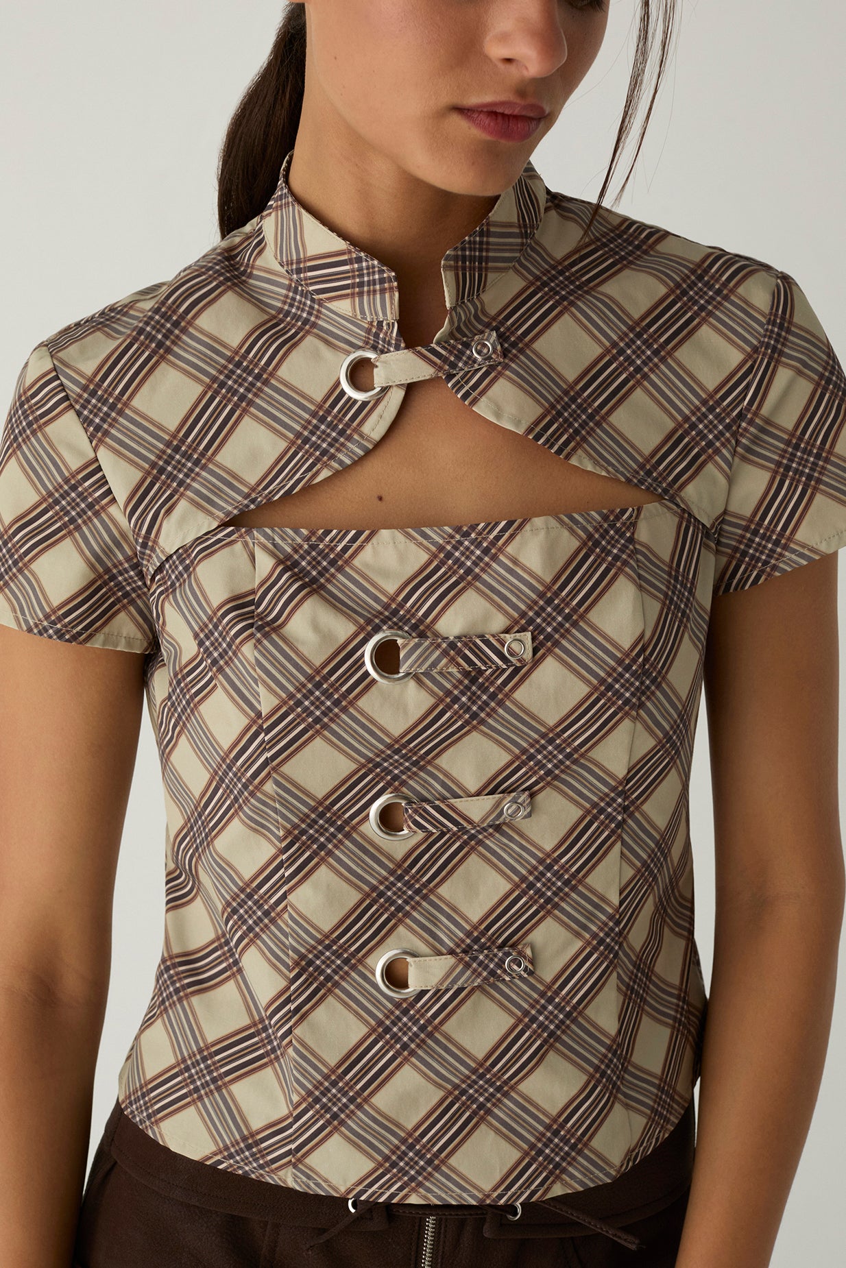 Laagam Azura Squared Top // Brown