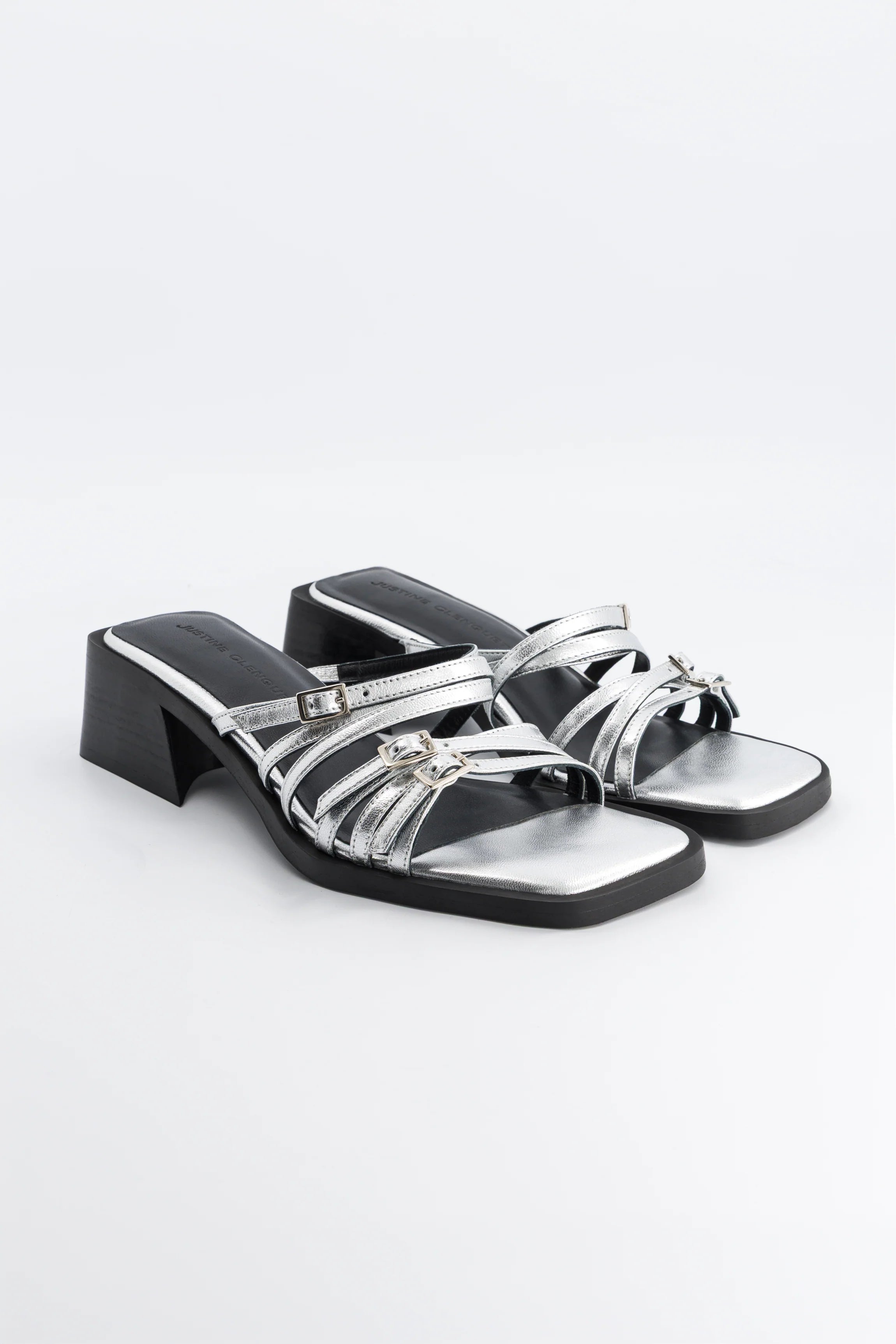 Justine Clenquet Andie Sandals // Silver