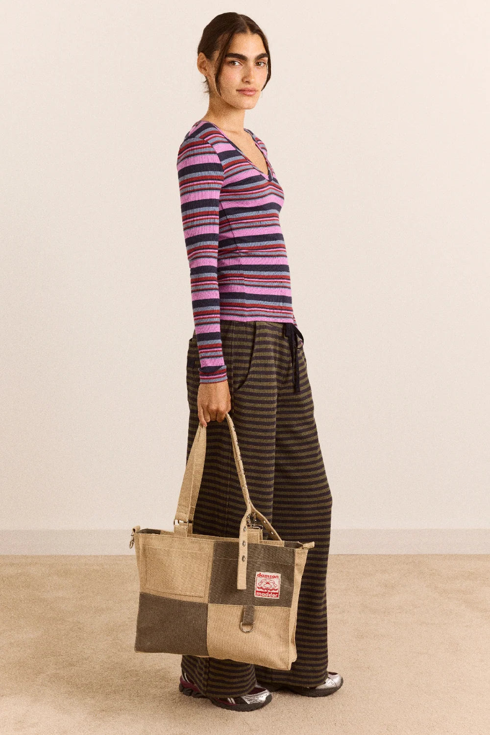 Damson Madder Arlea L/S Tee // Viola Stripe