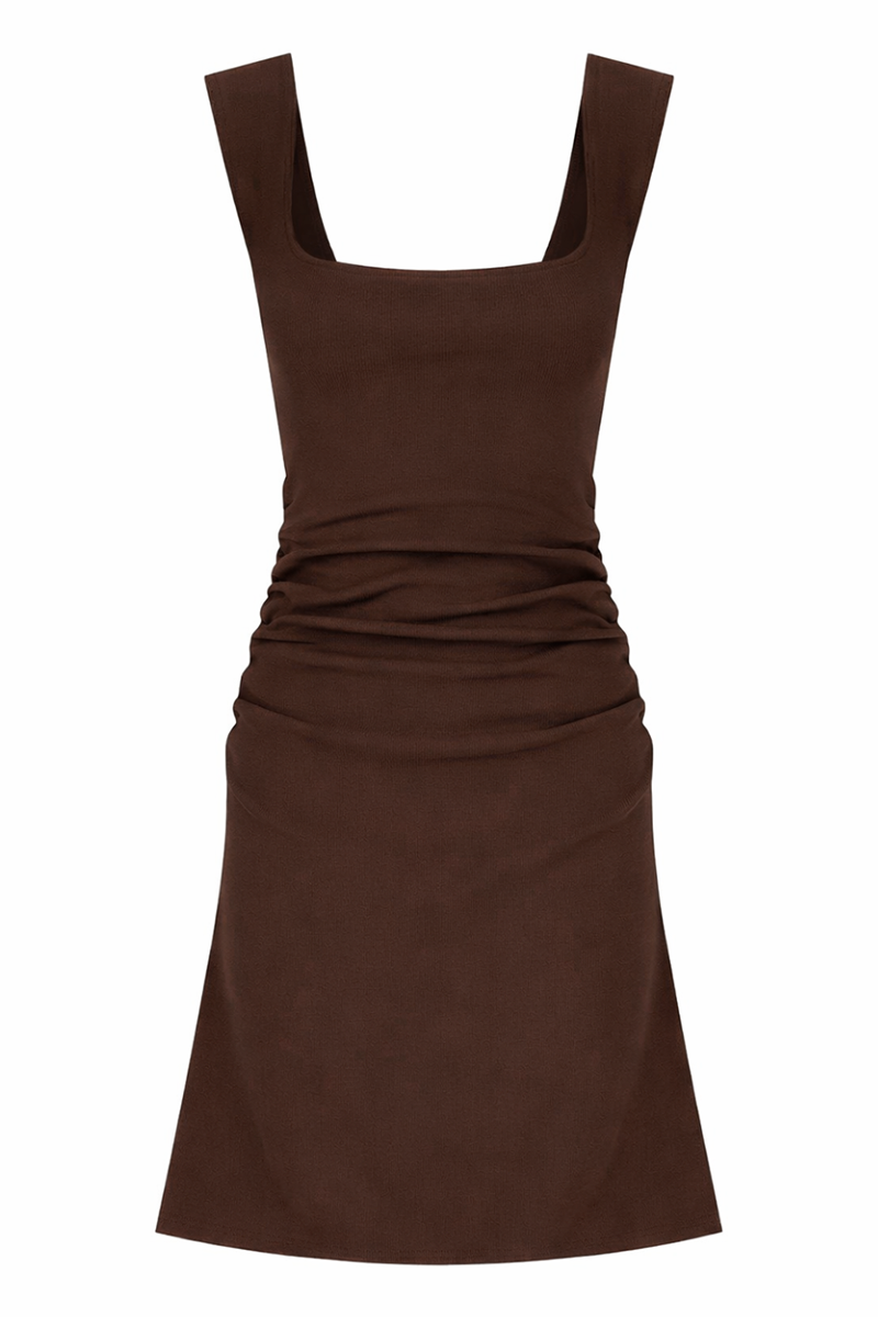 Dominique Healy Naia Tank Mini Dress // Choc