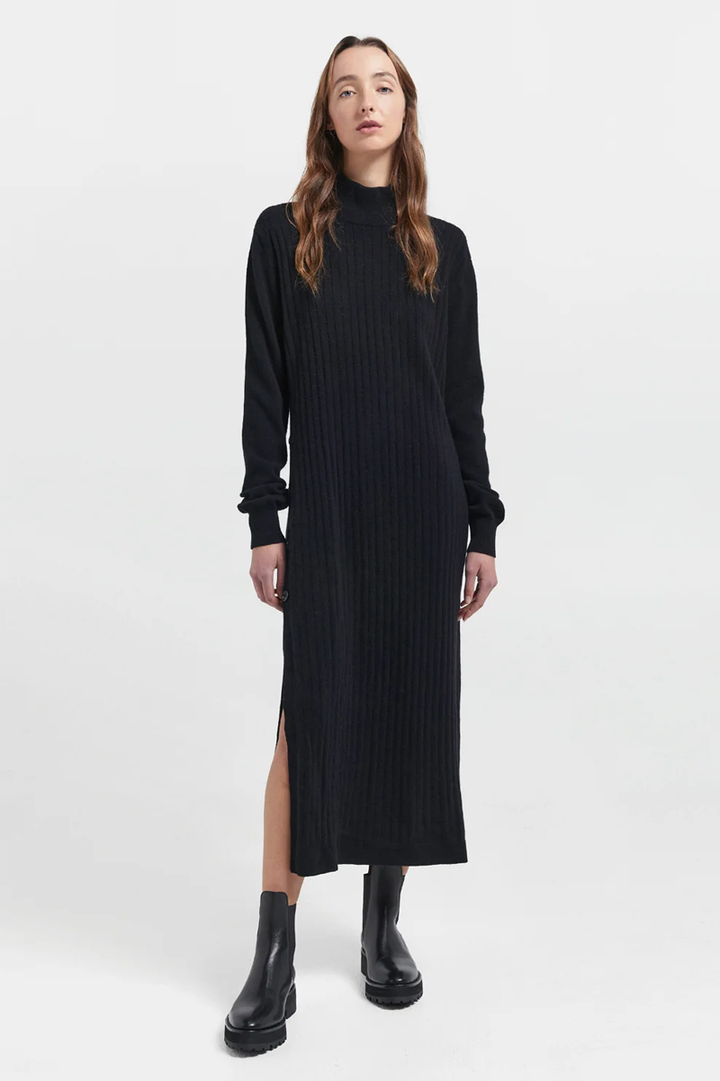 Karen Walker Nina Turtleneck Dress // Black