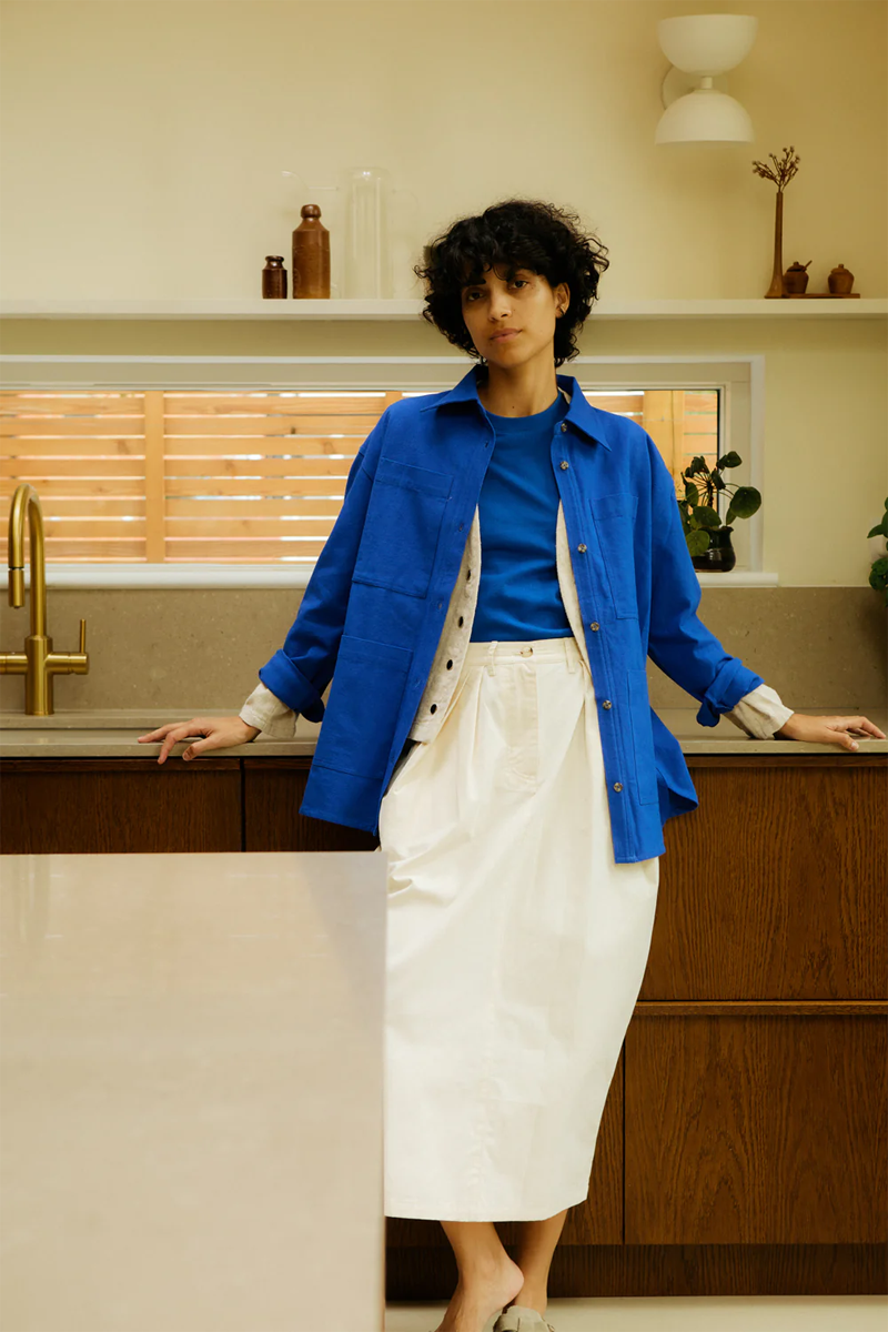 L.F. Markey Wright Overshirt Shirt // Cobalt