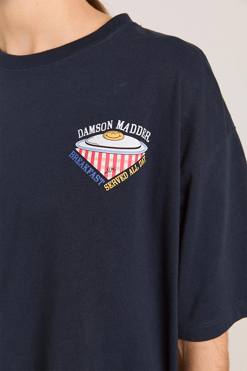 Damson Madder All Day Breakfast Tee // Navy
