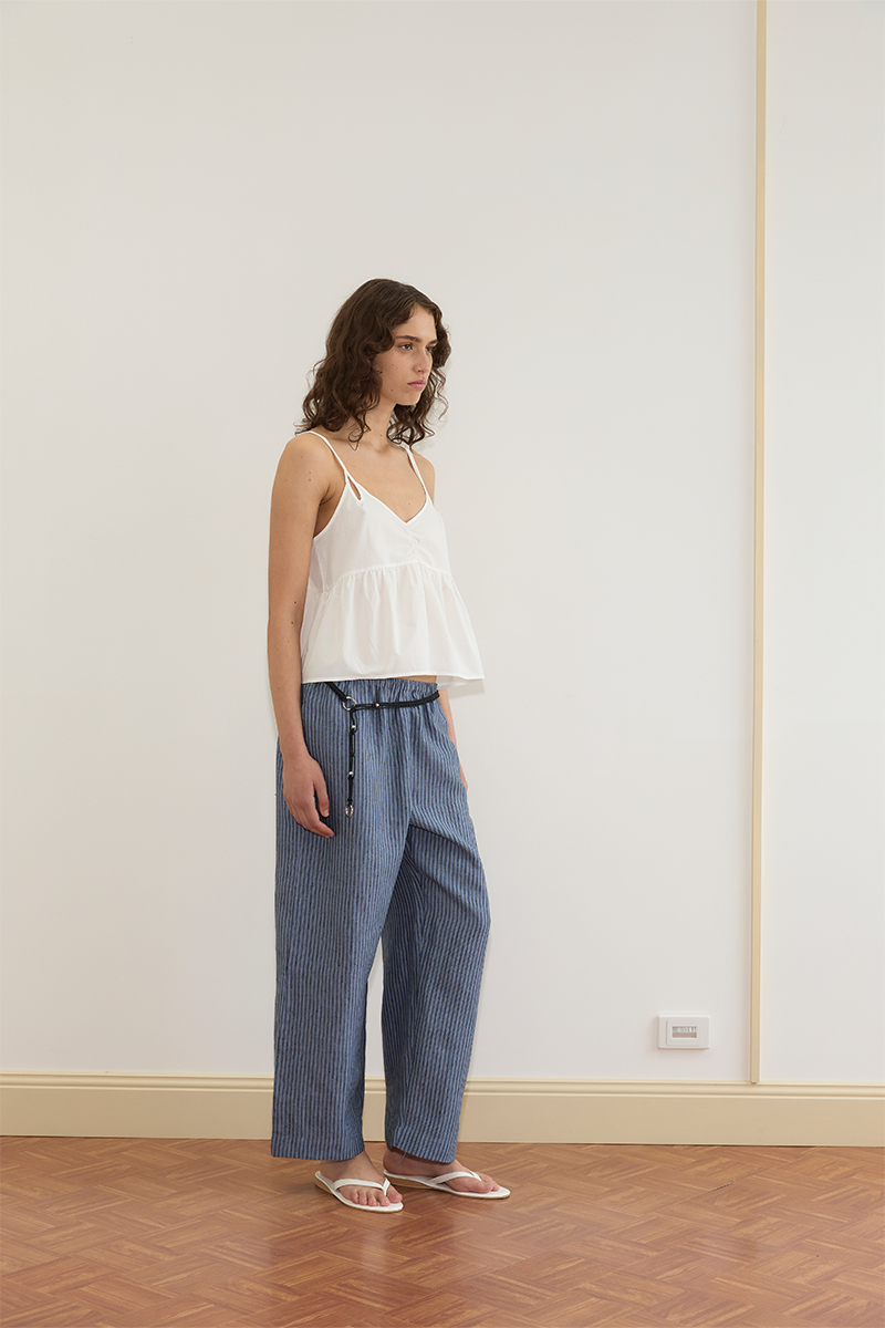 Deiji Studios Ease Trouser // Azure Stripe