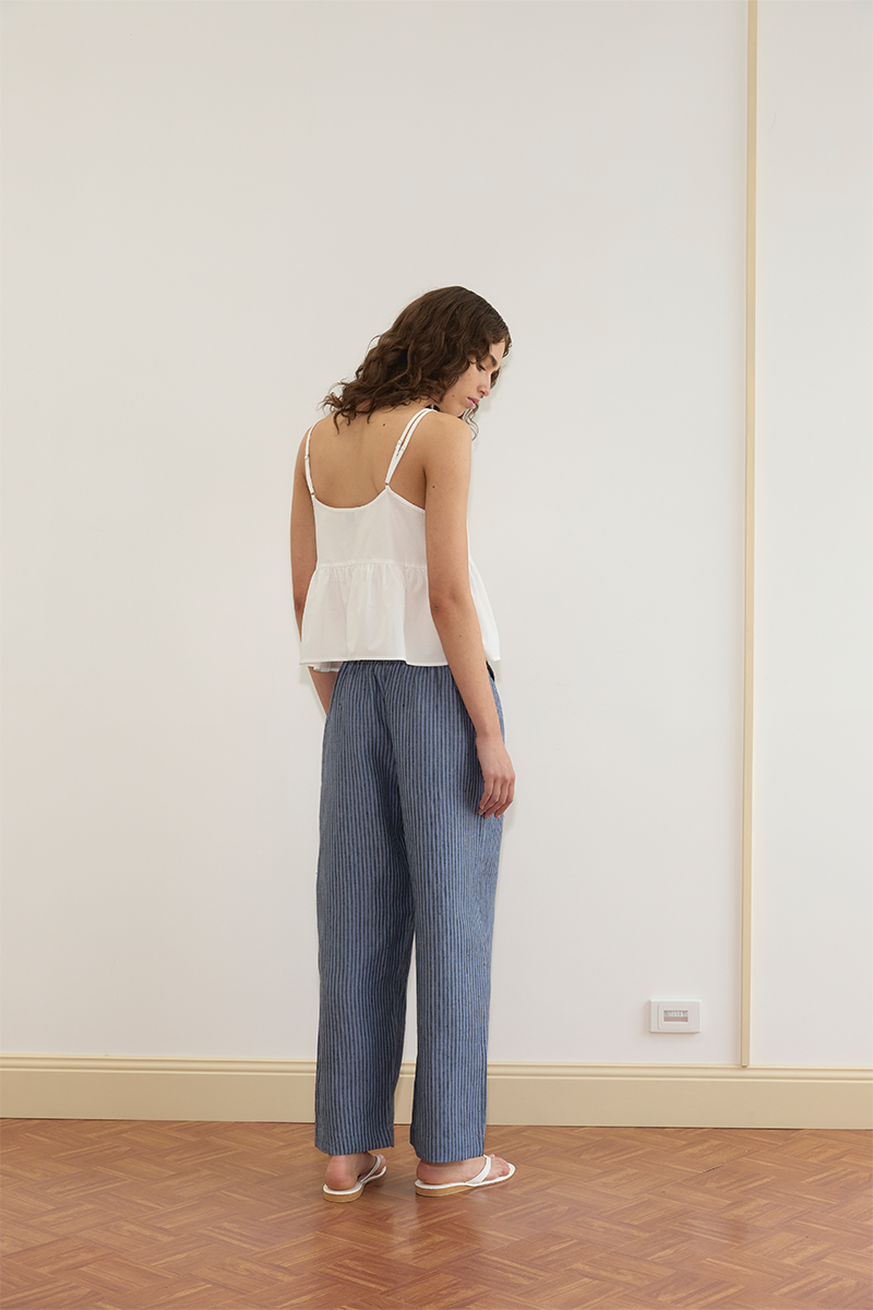 Deiji Studios Ease Trouser // Azure Stripe
