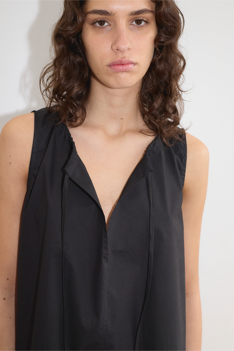 Deiji Studios Drawcord Dress // Black
