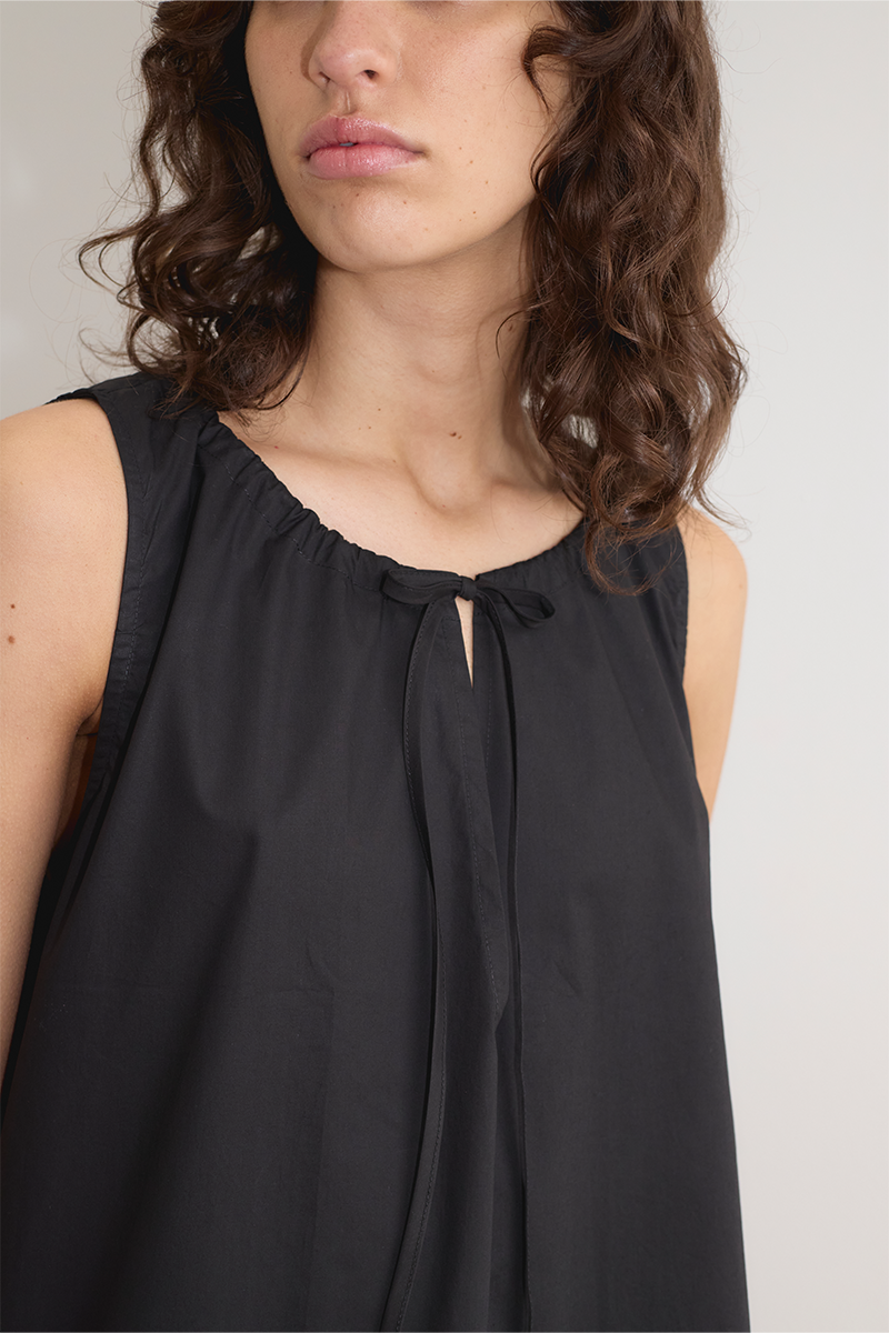 Deiji Studios Drawcord Dress // Black