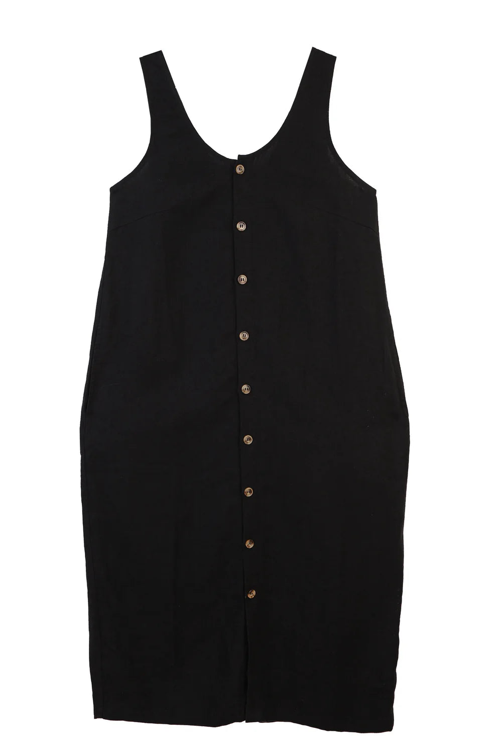 L.F. Markey Basic Button Up Front Slip // Black