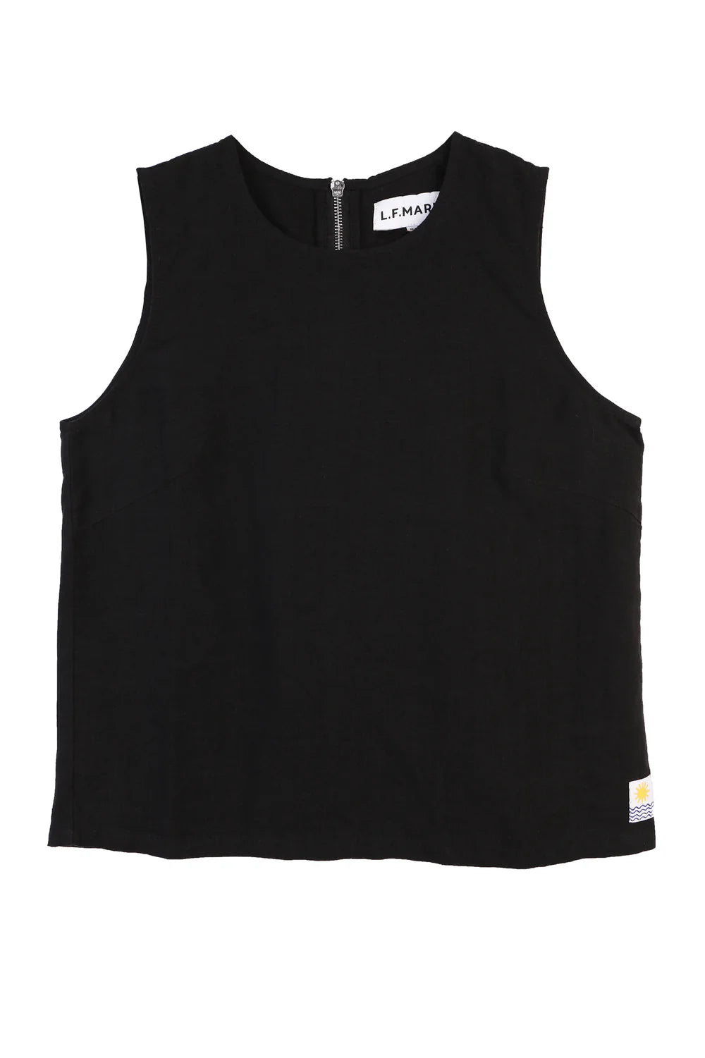 L.F. Markey Basic Linen Vest // Black