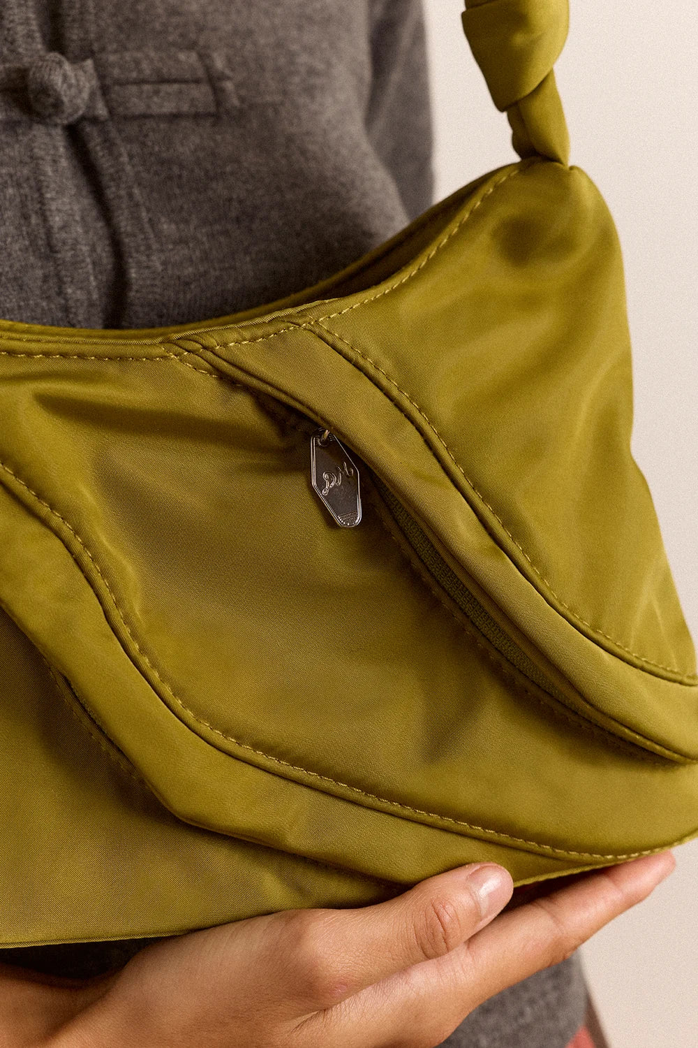 Damson Madder Byron Bag // Chartreuse Heavy Satin