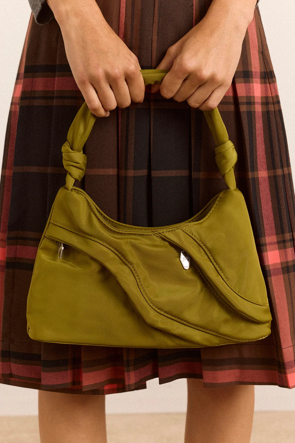 Damson Madder Byron Bag // Chartreuse Heavy Satin