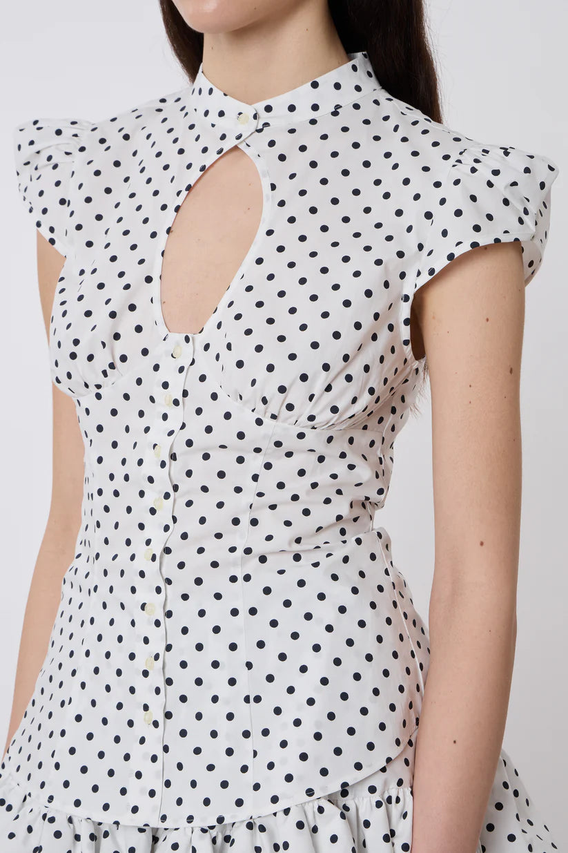Catheclisma Berta Top // Polkadot