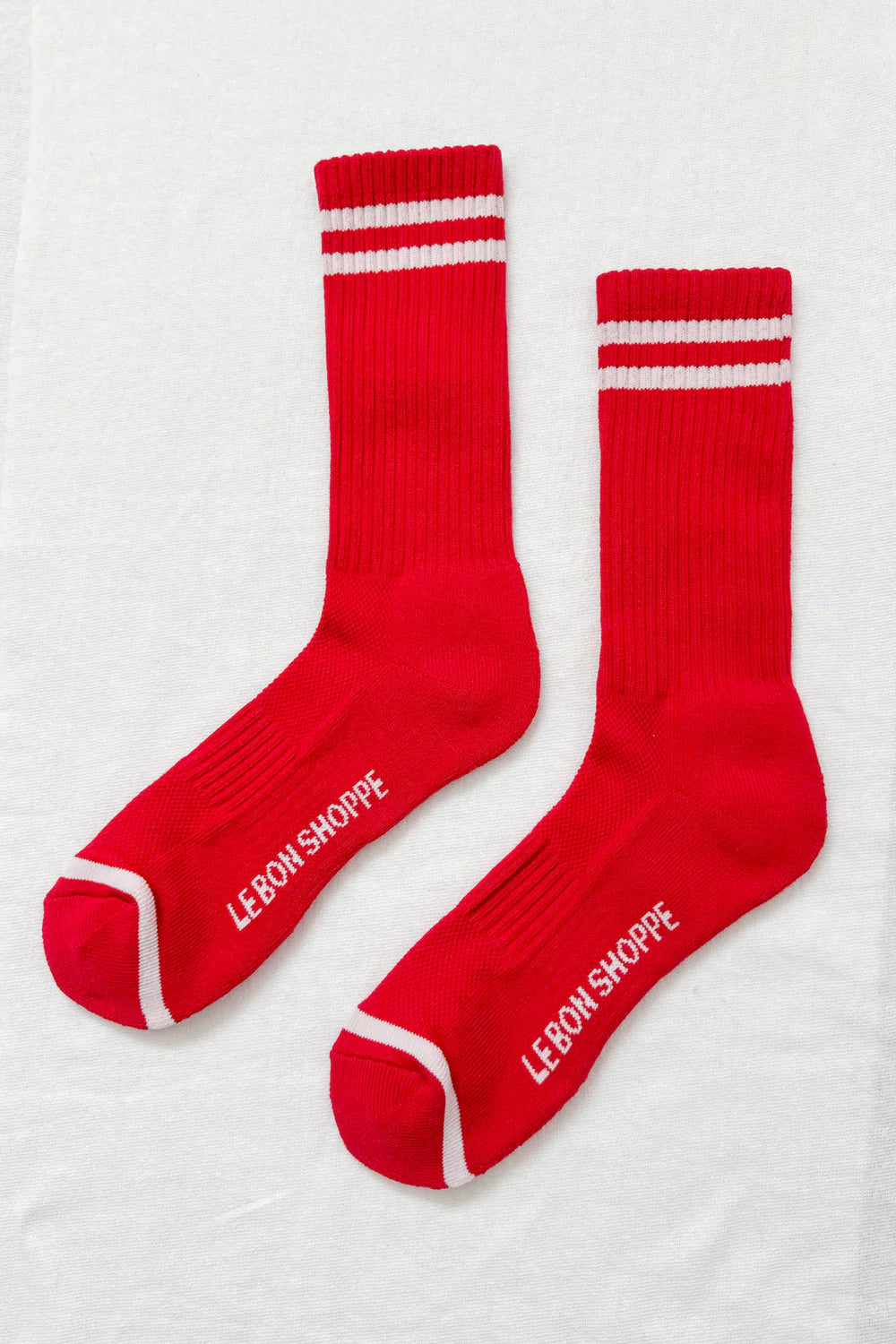 Le Bon Shoppe Extended Boyfriend Socks // Red