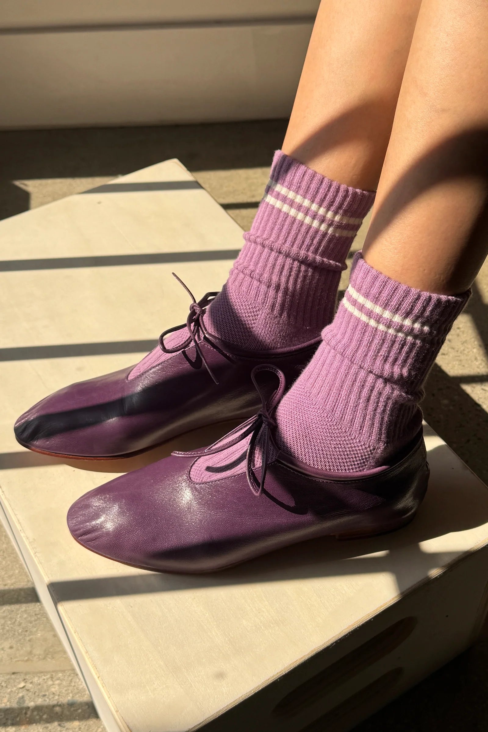 Le Bon Shoppe Boyfriend Socks // Grape