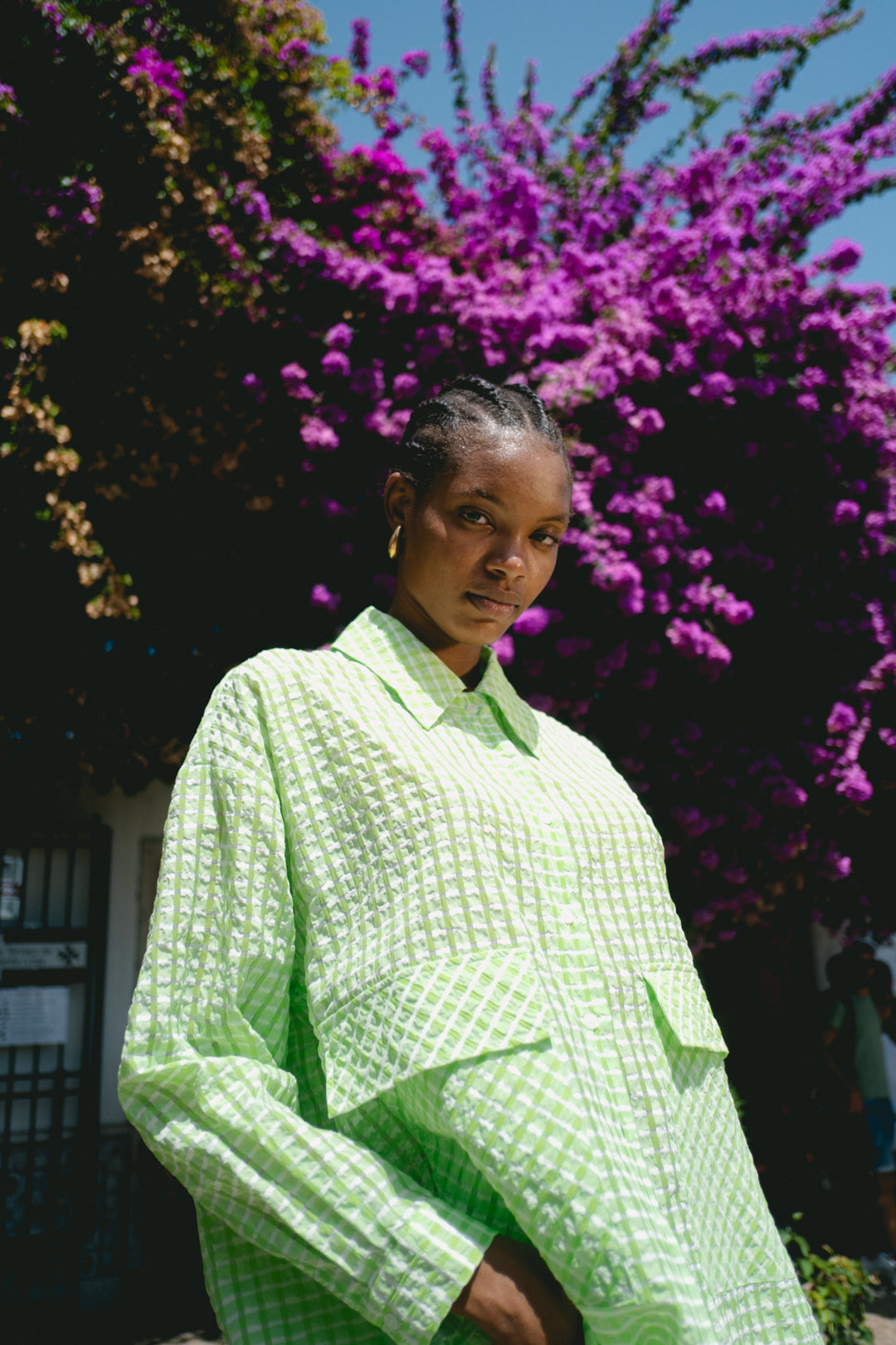 Blanca Knox Shirt // Lime