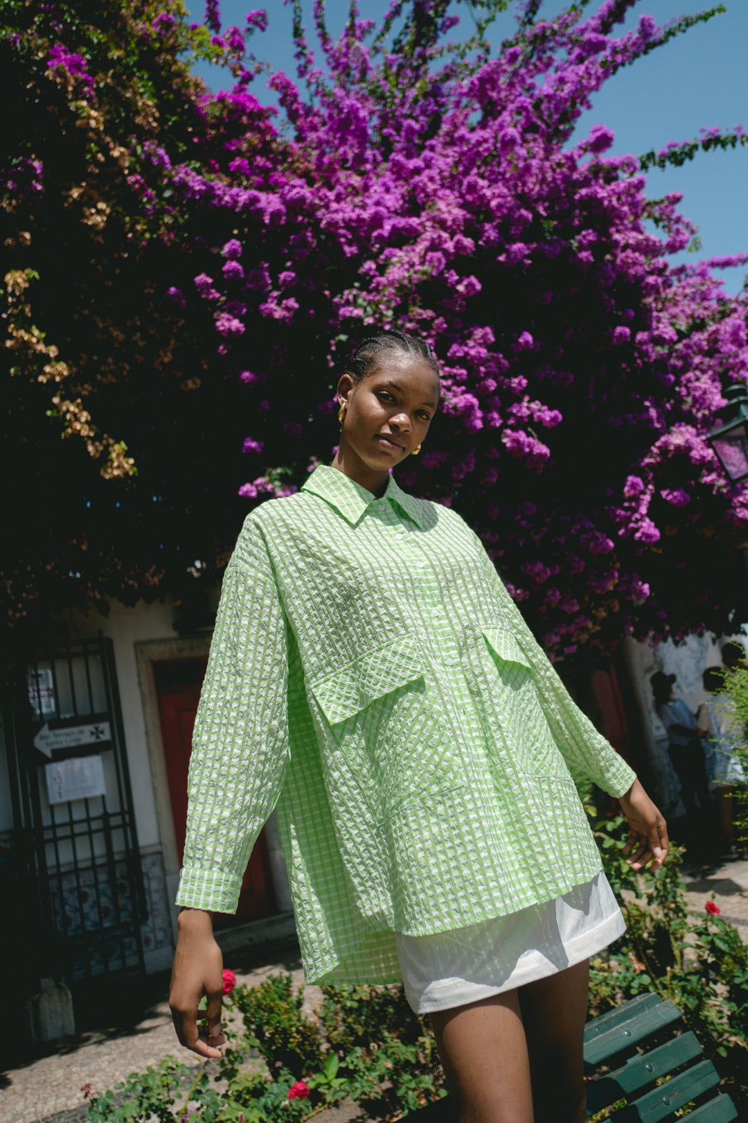 Blanca Knox Shirt // Lime