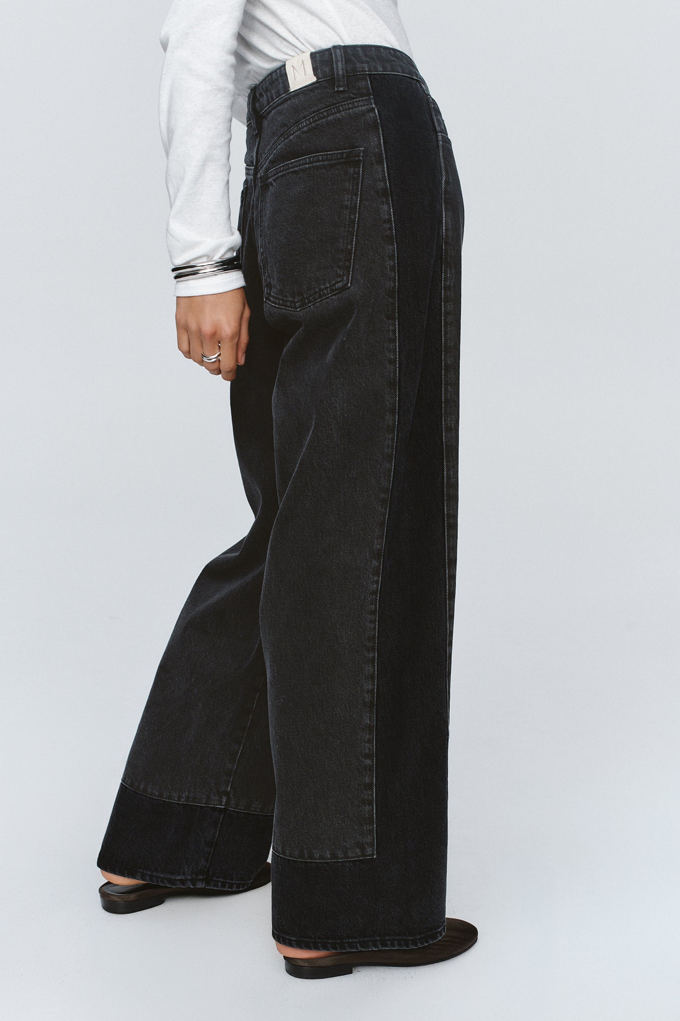 Marle Border Jean // Black, Washed Black
