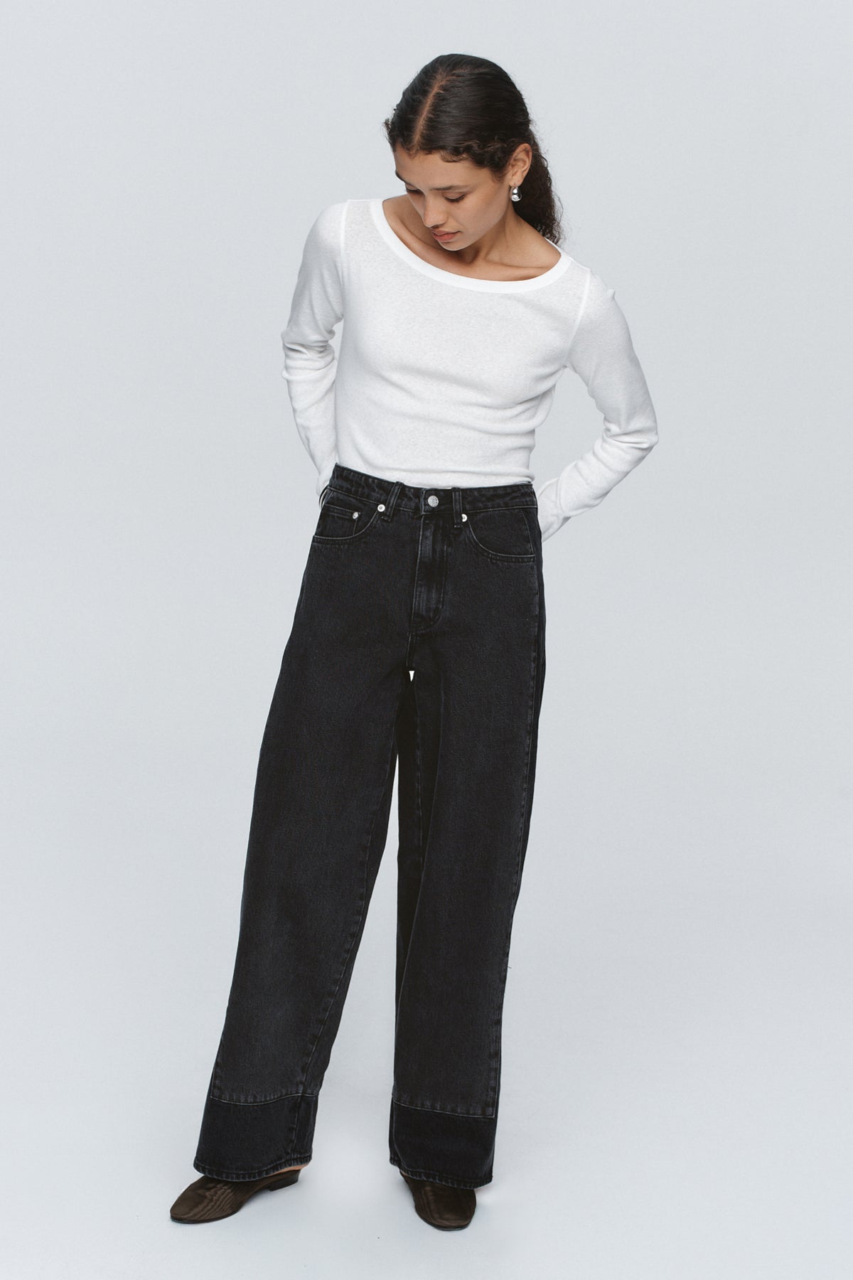 Marle Border Jean // Black, Washed Black