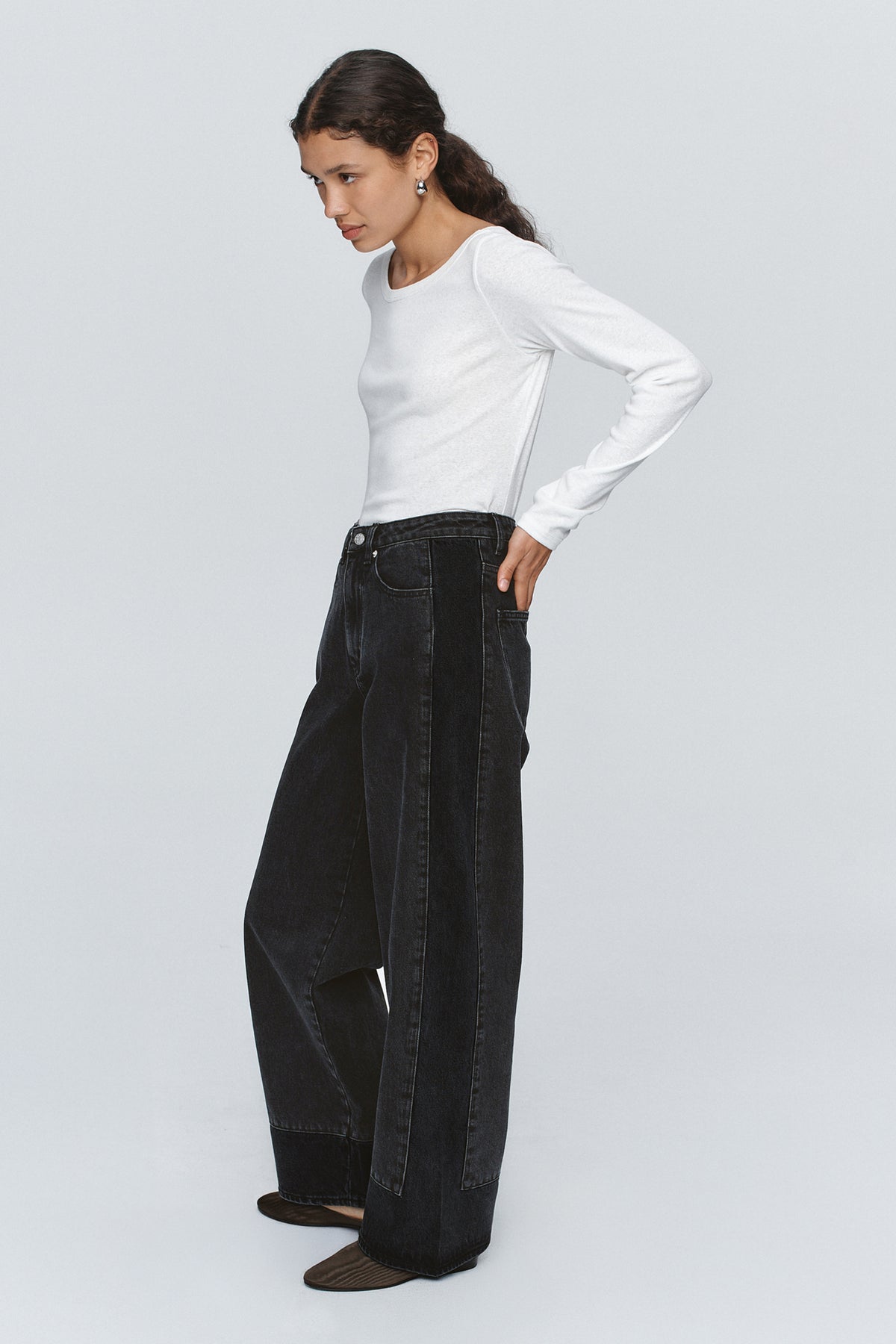 Marle Border Jean // Black, Washed Black