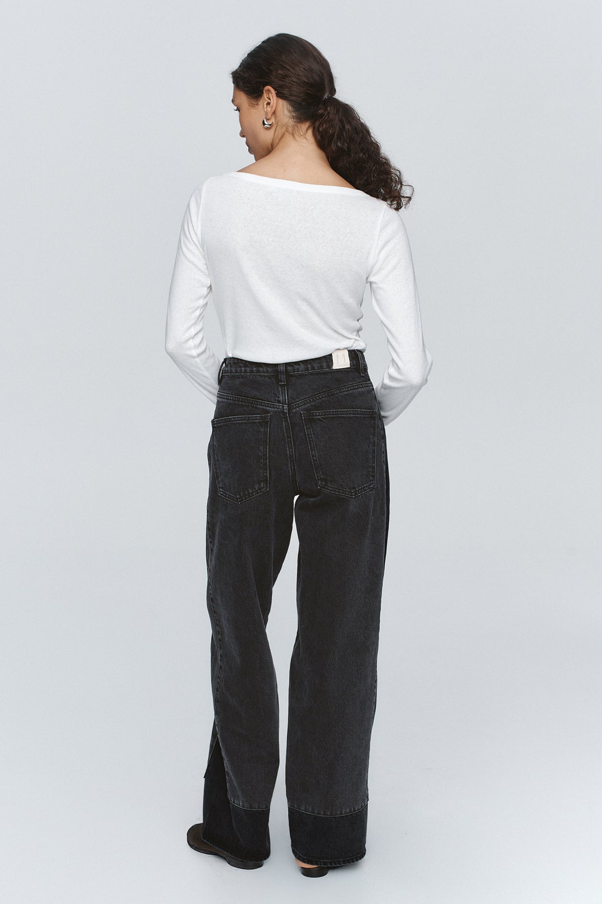 Marle Border Jean // Black, Washed Black