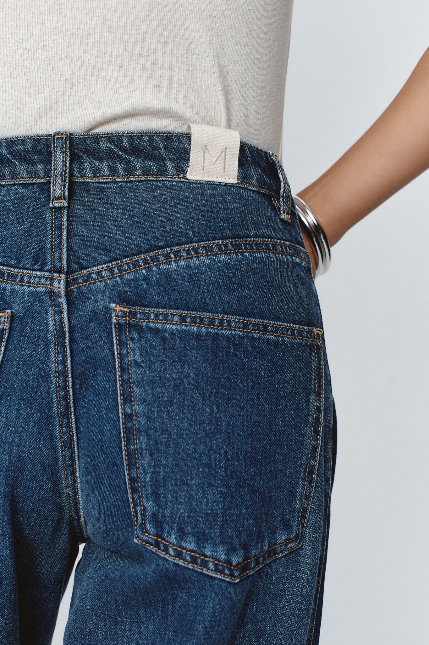 Marle Border Jean // Indigo, Washed Indigo