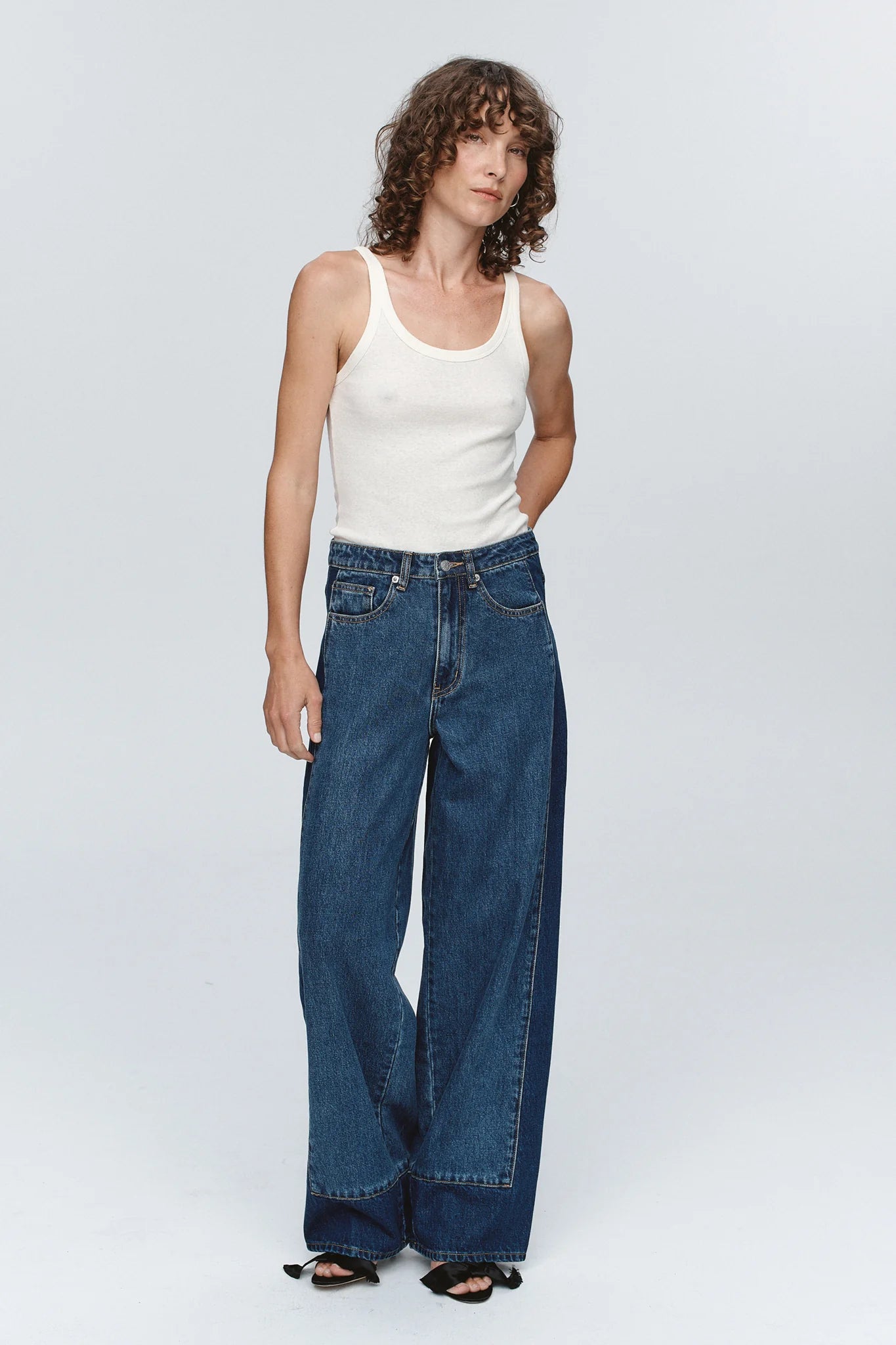 Marle Border Jean // Indigo, Washed Indigo