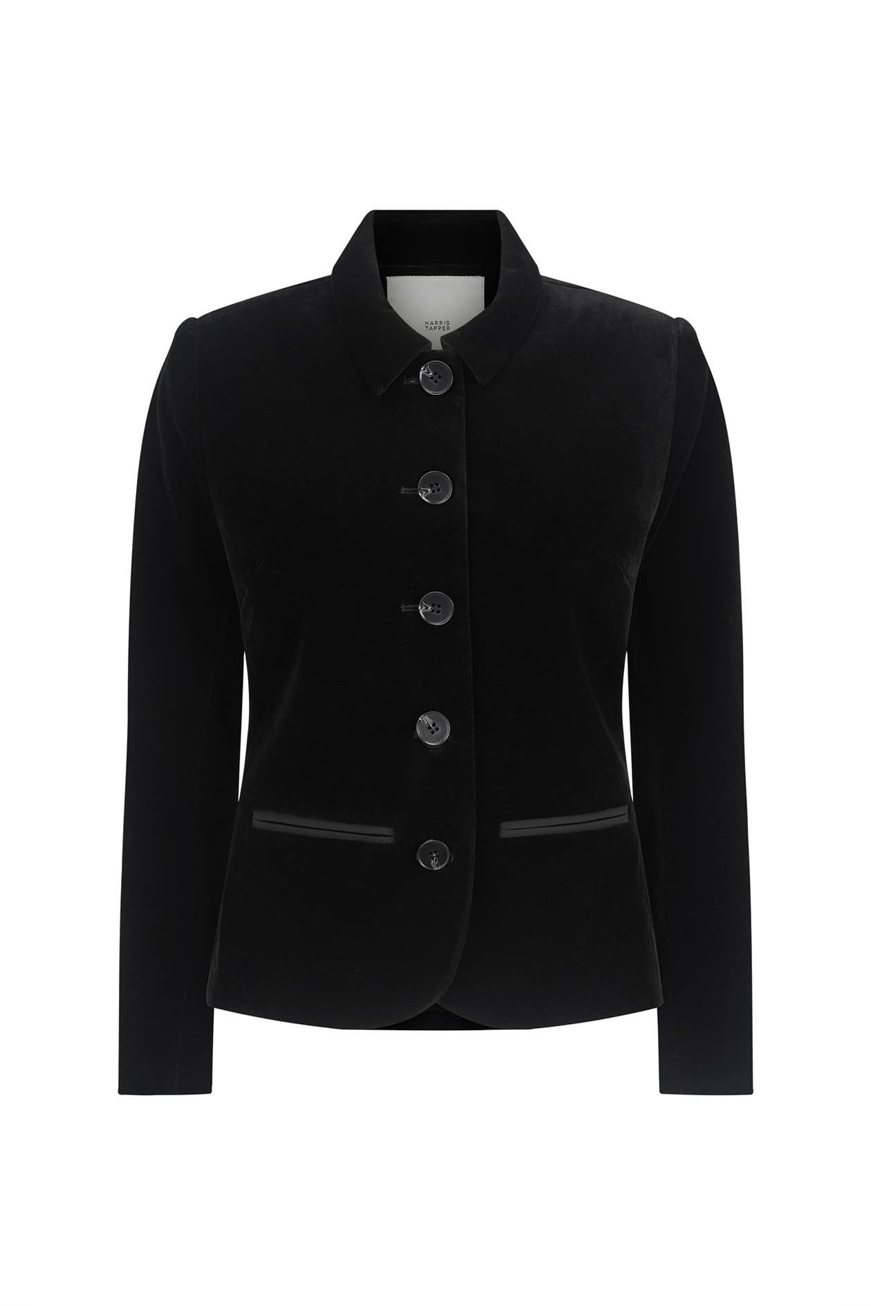 Harris Tapper Bardot Velvet Blazer // Black
