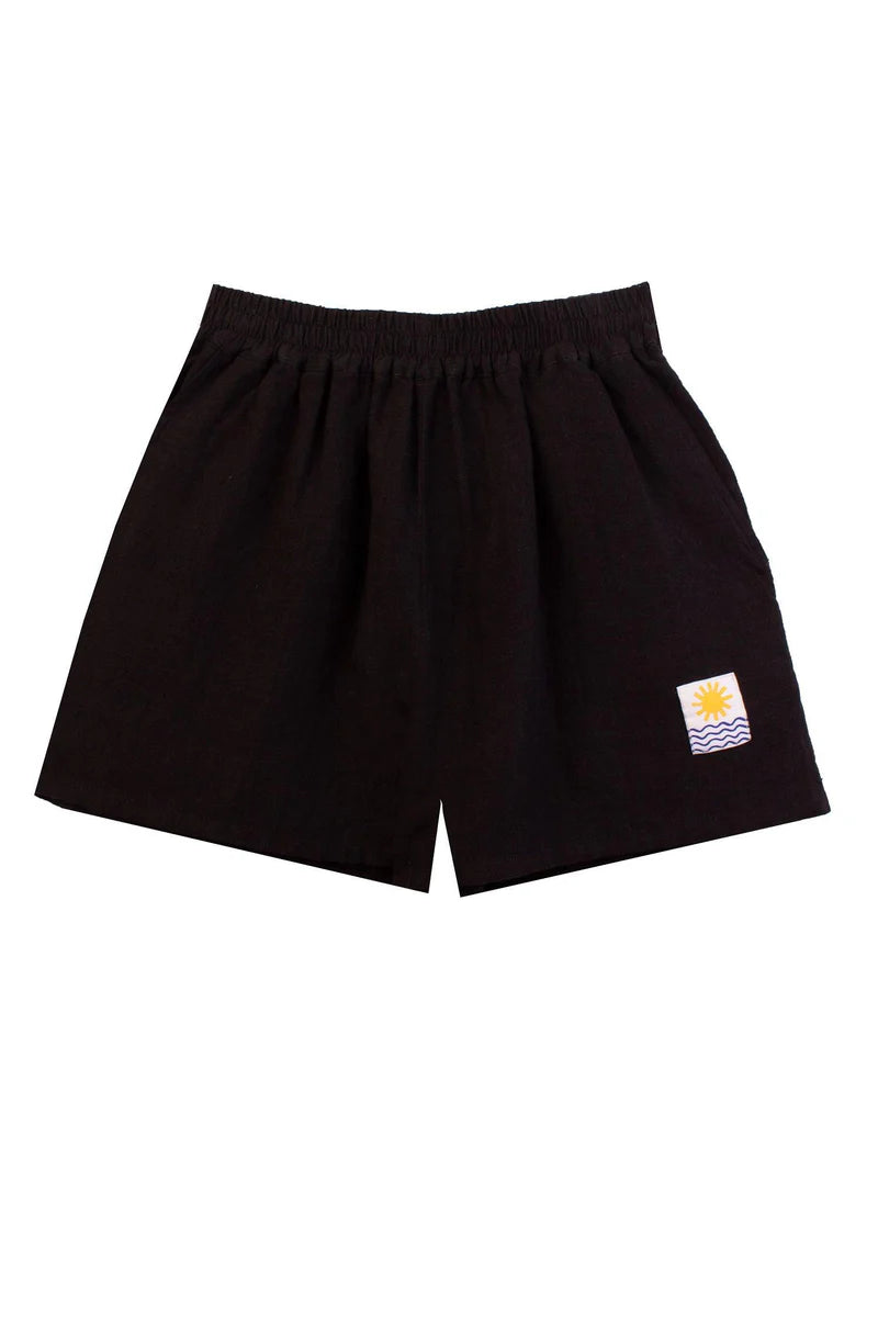 L. F. Markey Basic Linen Shorts // Black