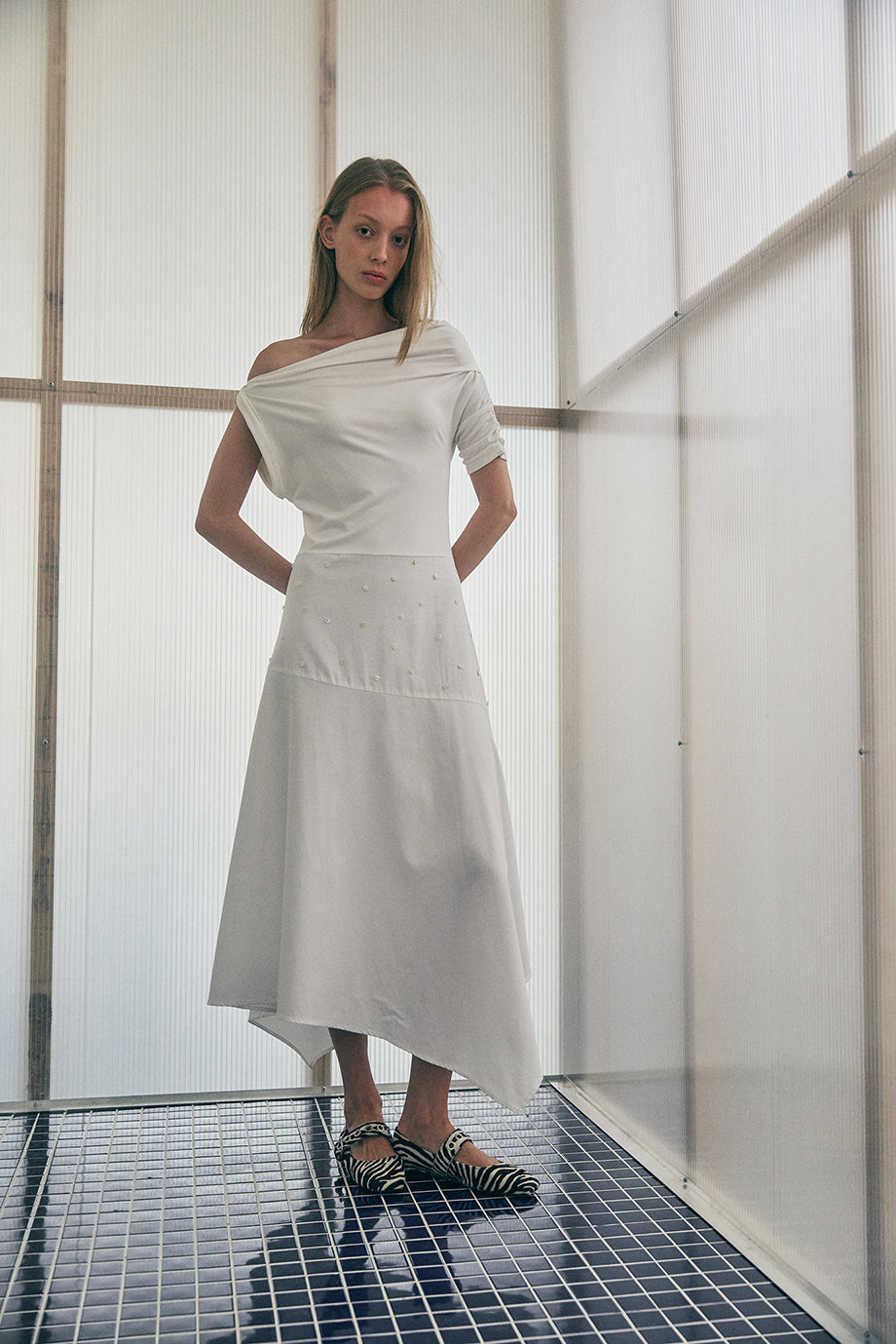 Muse Bela Tiered Dress // White