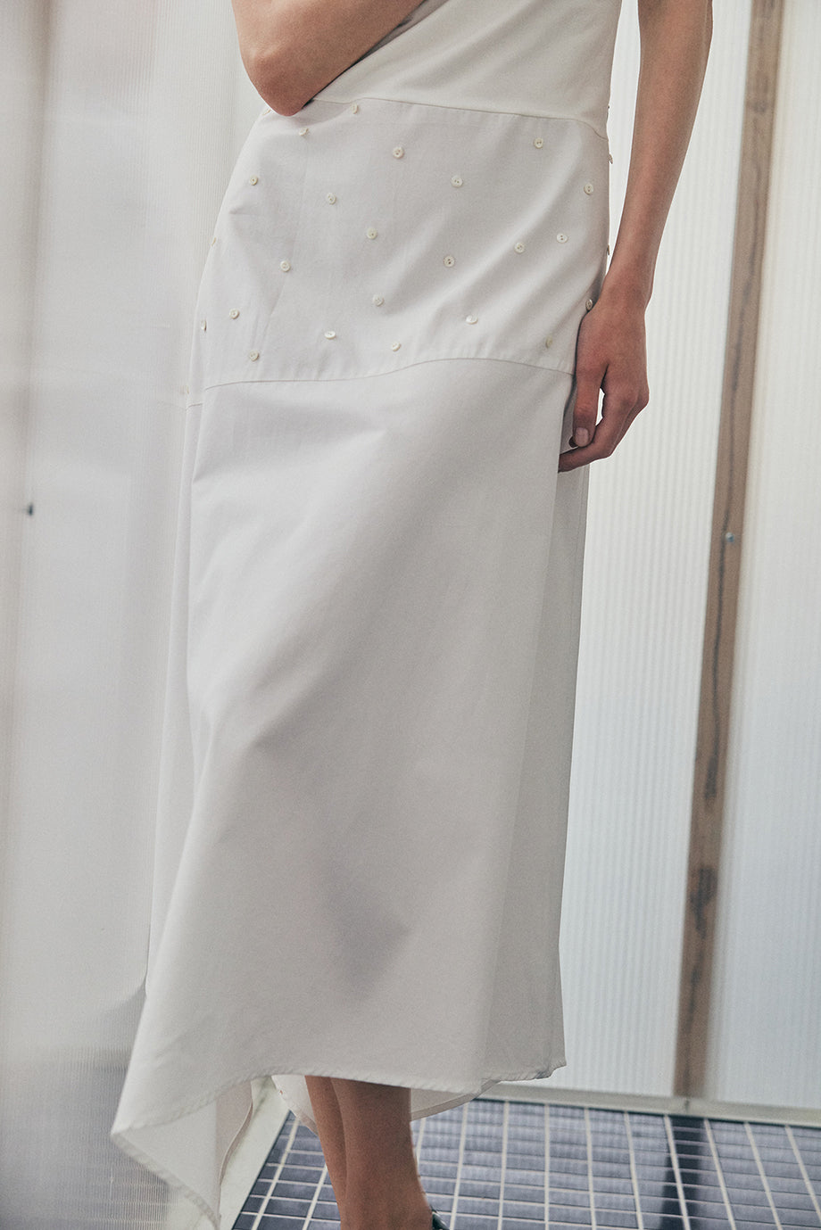 Muse Bela Tiered Dress // White