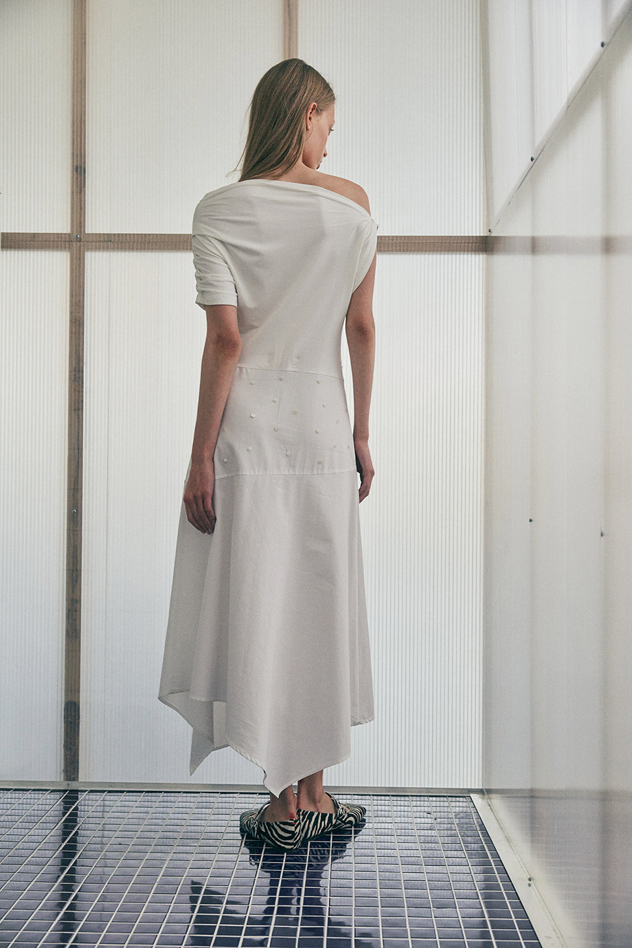 Muse Bela Tiered Dress // White