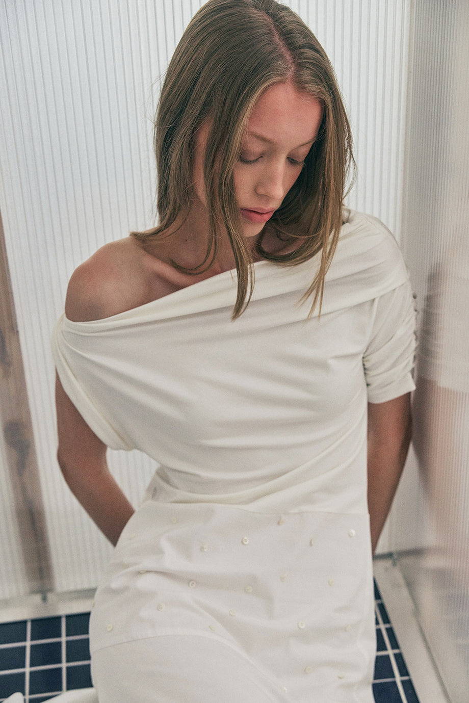 Muse Bela Tiered Dress // White