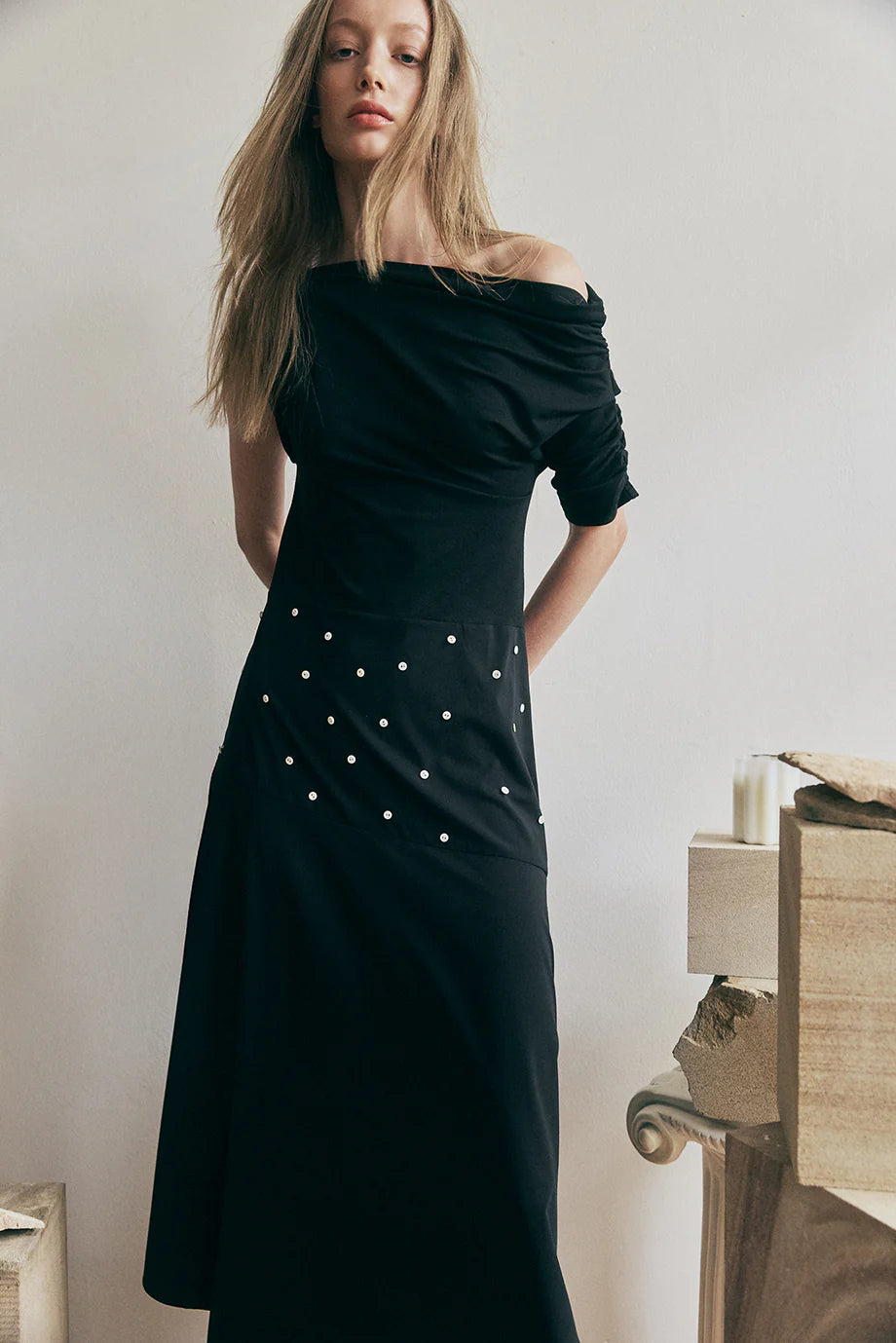 Muse Bela Tiered Dress // Black