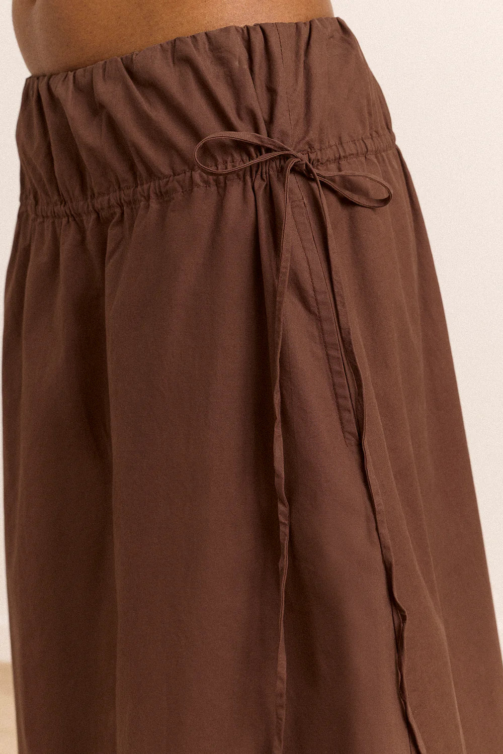Damson Madder Caspia Volume Midi Skirt // Chocolate